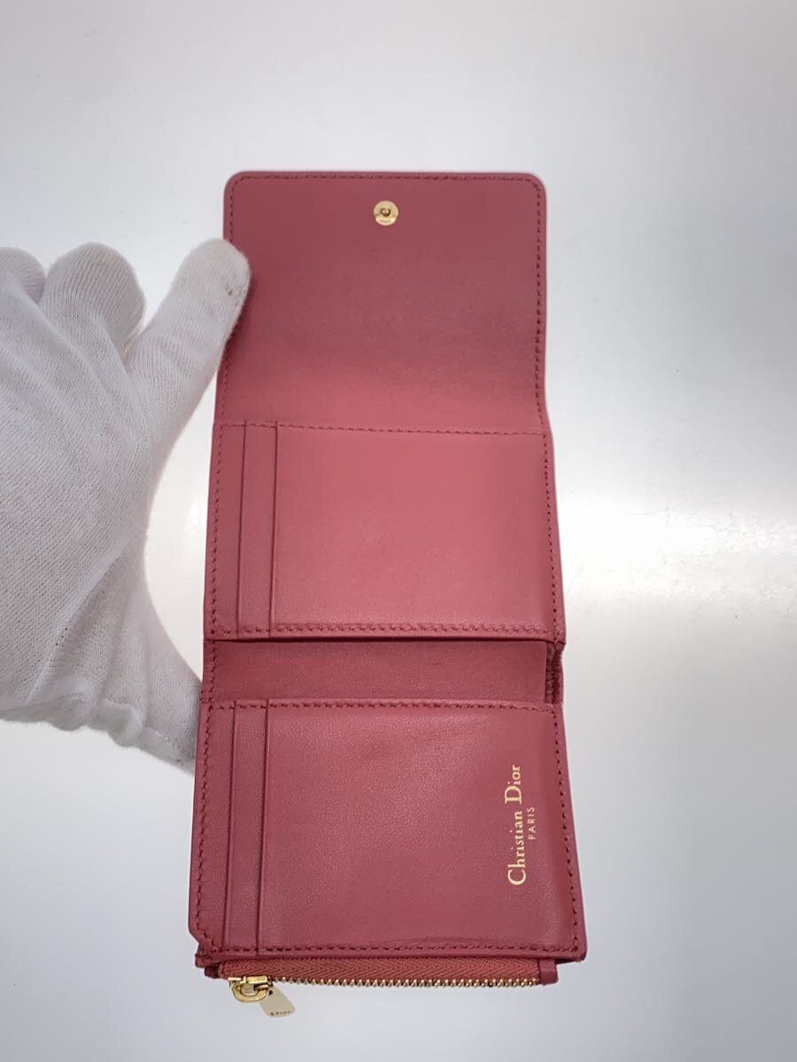 Dior Dior Leather Bi-Fold Wallet Pink Size ONE SIZE - 4 Thumbnail