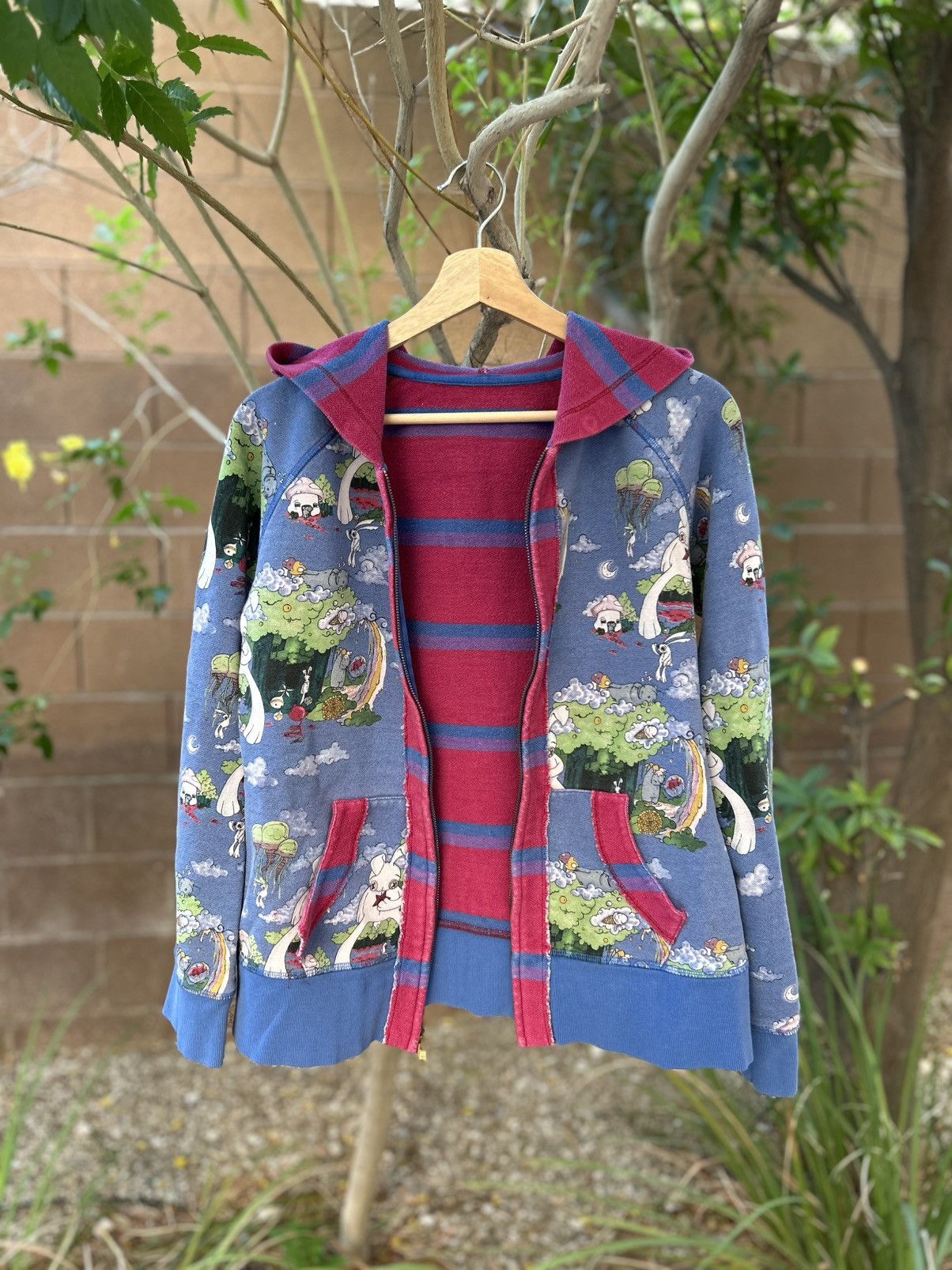 Japanese Brand Vintage Psychedelic Alt Bunny Zip Up Size S / US 4 / IT 40 - 2 Thumbnail