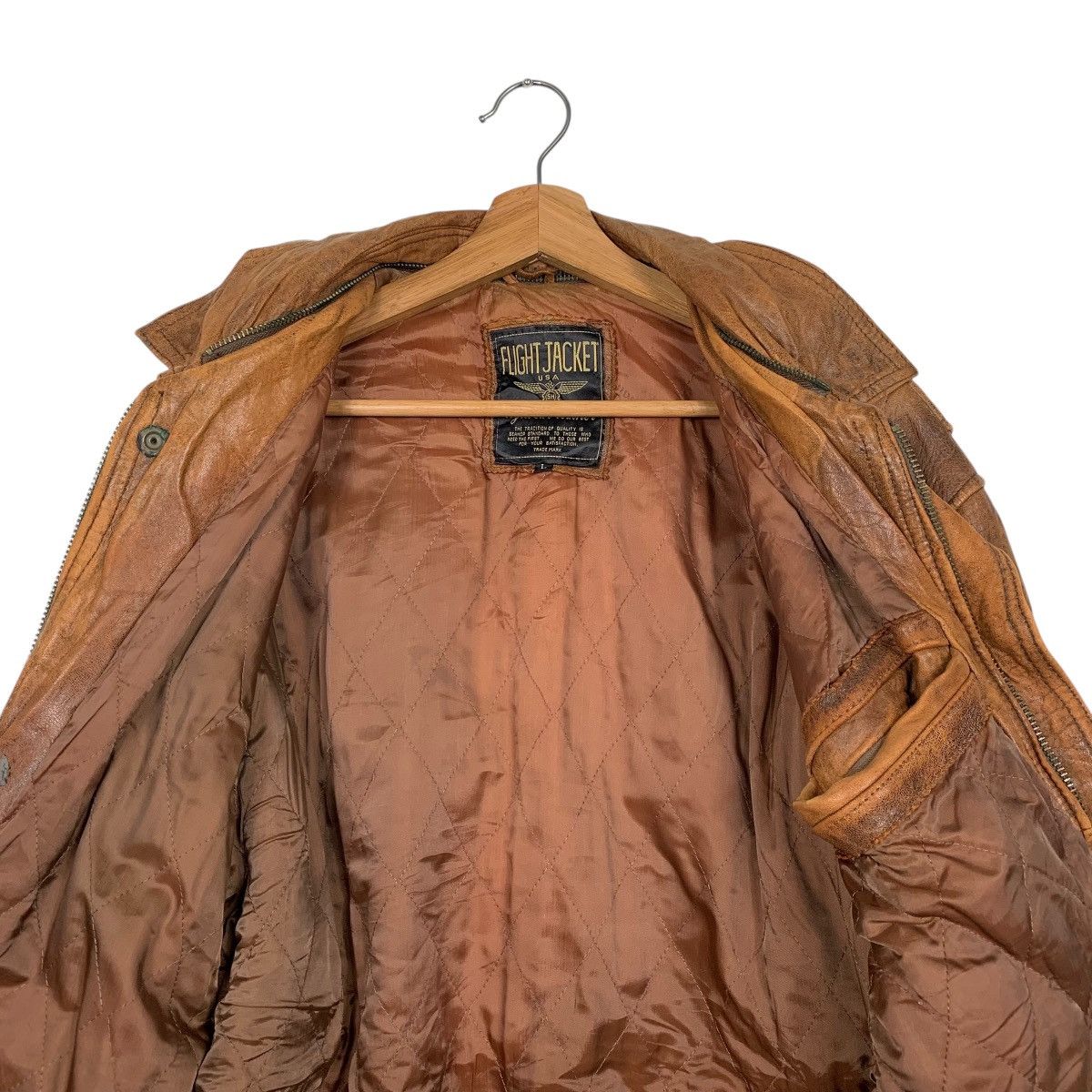 Japanese Brand Japanese Brand Jtylwear Leather Flight Jacket Size US L / EU 52-54 / 3 - 12 Thumbnail