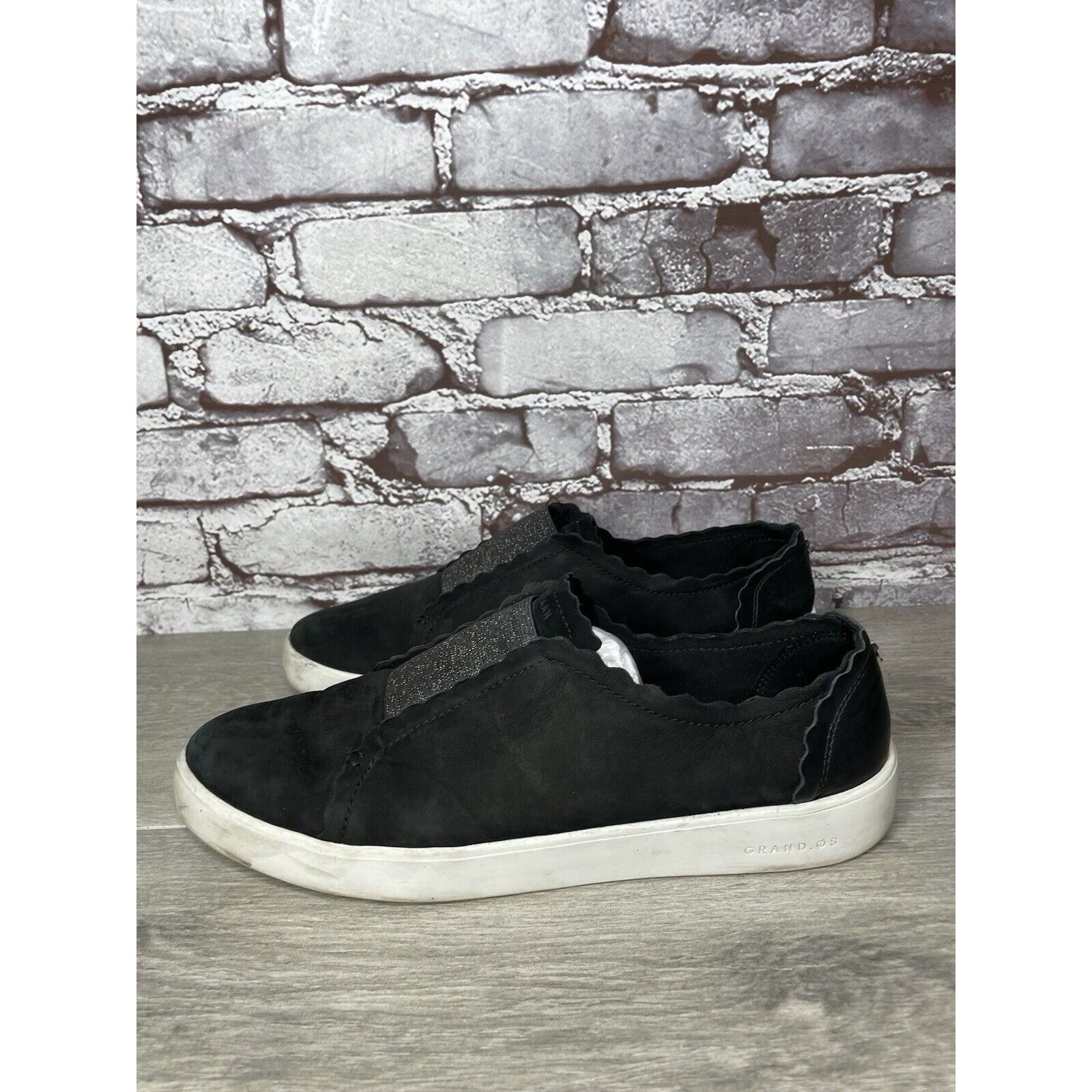 Cole Haan Cole Haan Grand Os Black Nubuck Leather Slip On Comfort Shoe Size US 9.5 / IT 39.5 - 13 Thumbnail