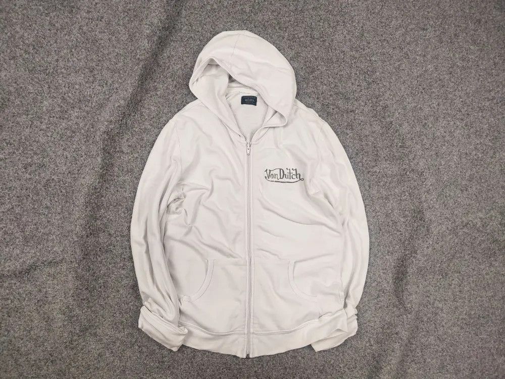 Von Dutch Vintage Von Dutch Big logo white Long sleeve Zip hoodie Size US M / EU 48-50 / 2 - 1 Thumbnail