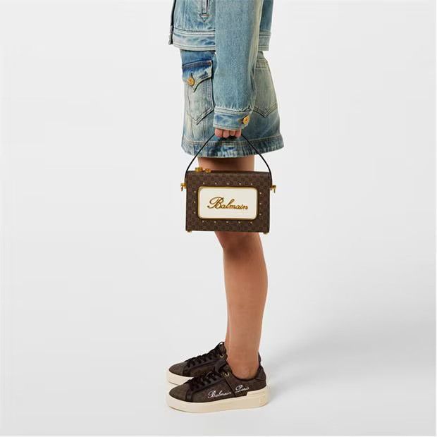 Balmain o1g2r1mq0924 Mini Skirt in Denim Blue Size 31" - 4 Thumbnail