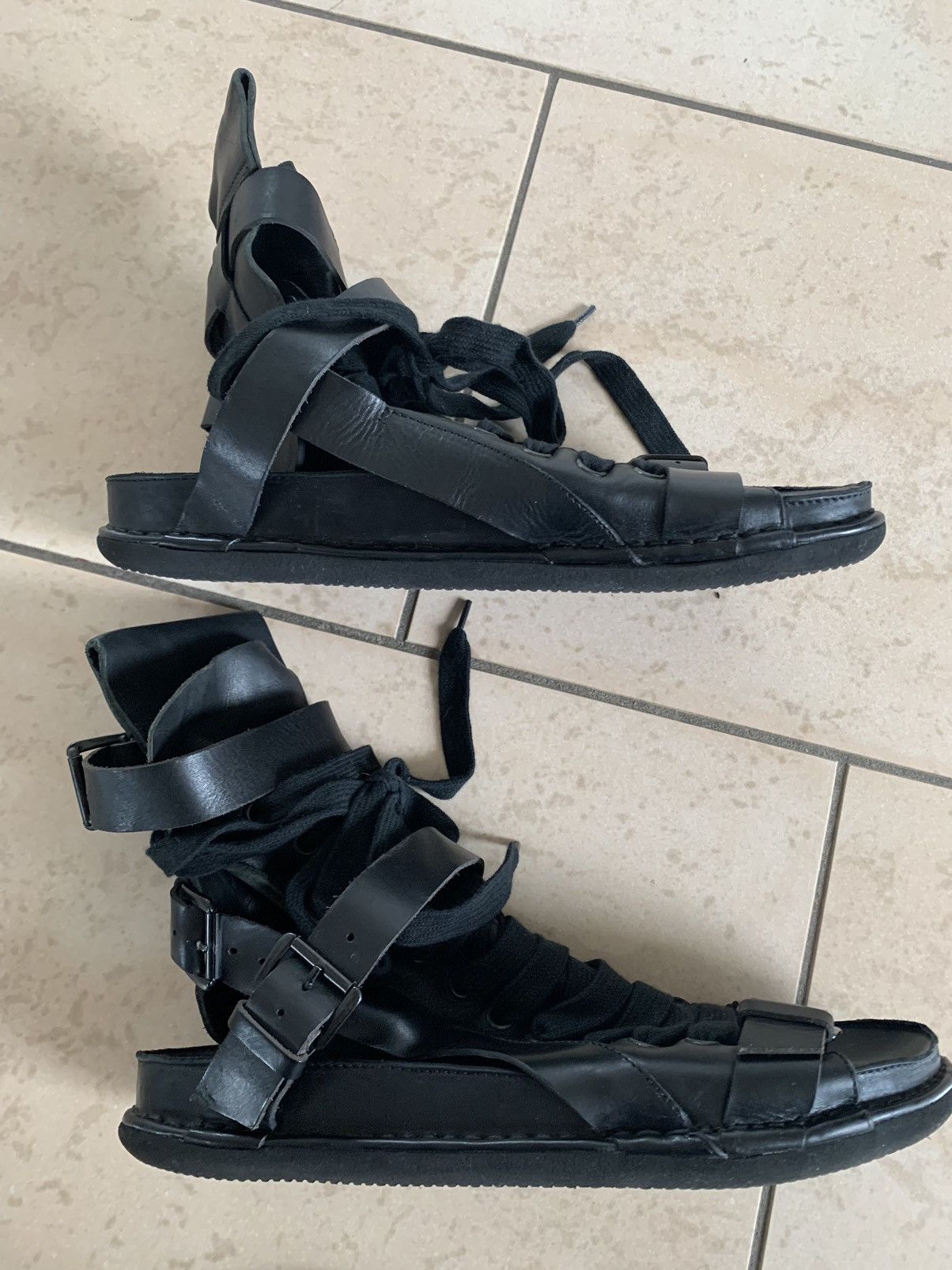 Ann Demeulemeester Ann Demeulemeester leather gladiator sandals Size US 11 / EU 44 - 3 Thumbnail