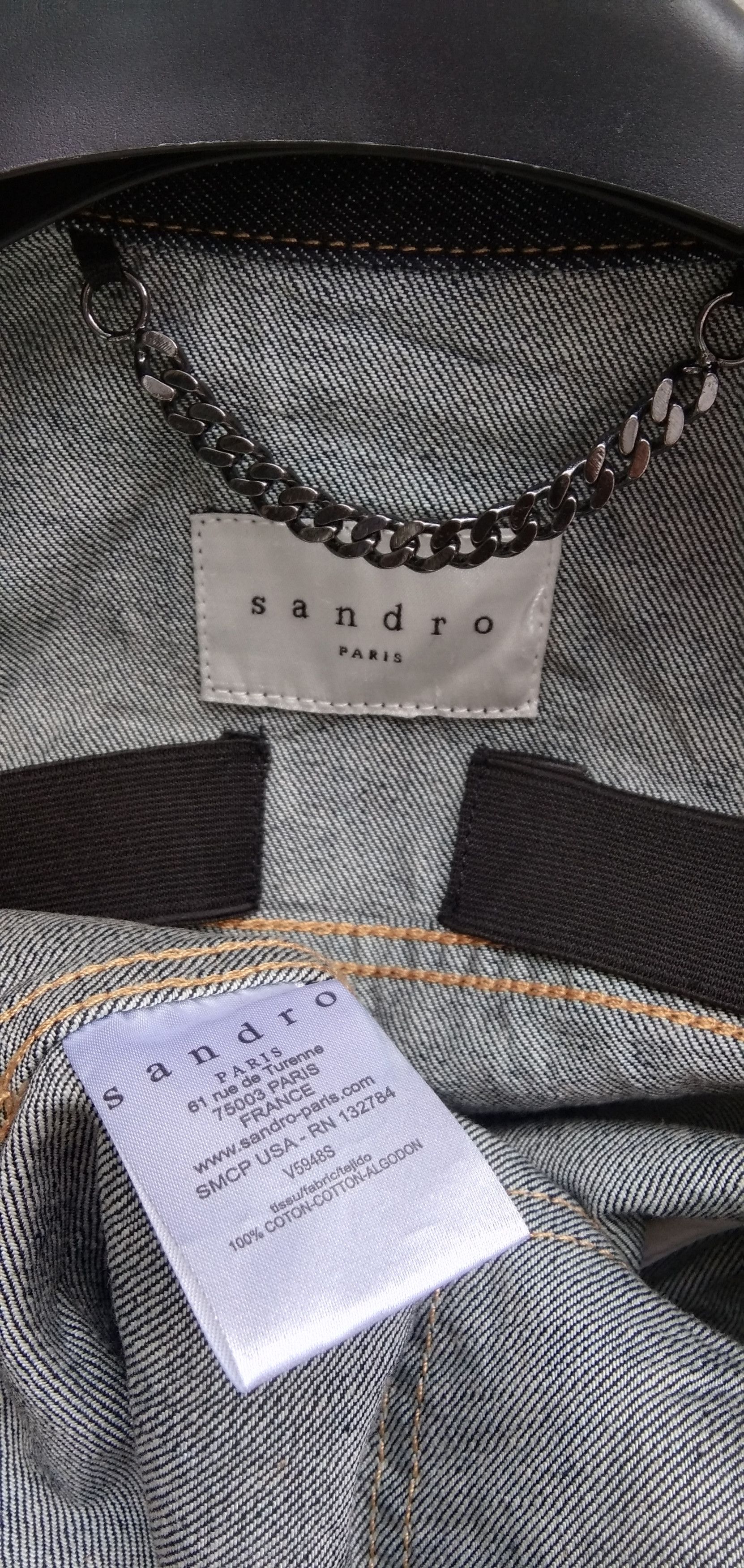 Sandro Sandro A2 blu denim jacket Size S / US 4 / IT 40 - 6 Thumbnail