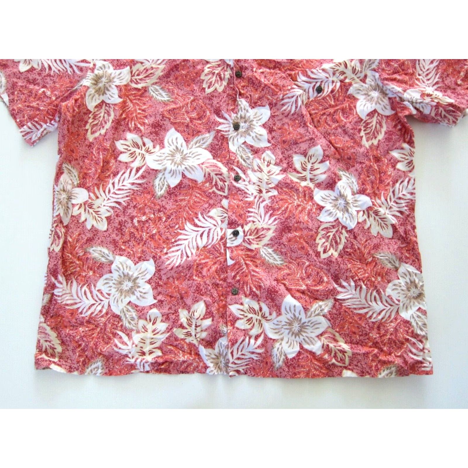 Pinko VINTAGE Island Shores Cotton Pink White Floral Hawaiian Button Down Shirt XXL Size US XXL / EU 58 / 5 - 6 Thumbnail
