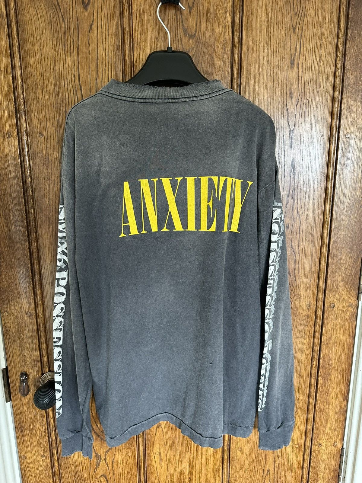 Saint Michael Saint Mxxxxxx Michael anxiety dollar gray sleeve t shirt M Size US M / EU 48-50 / 2 - 17 Thumbnail