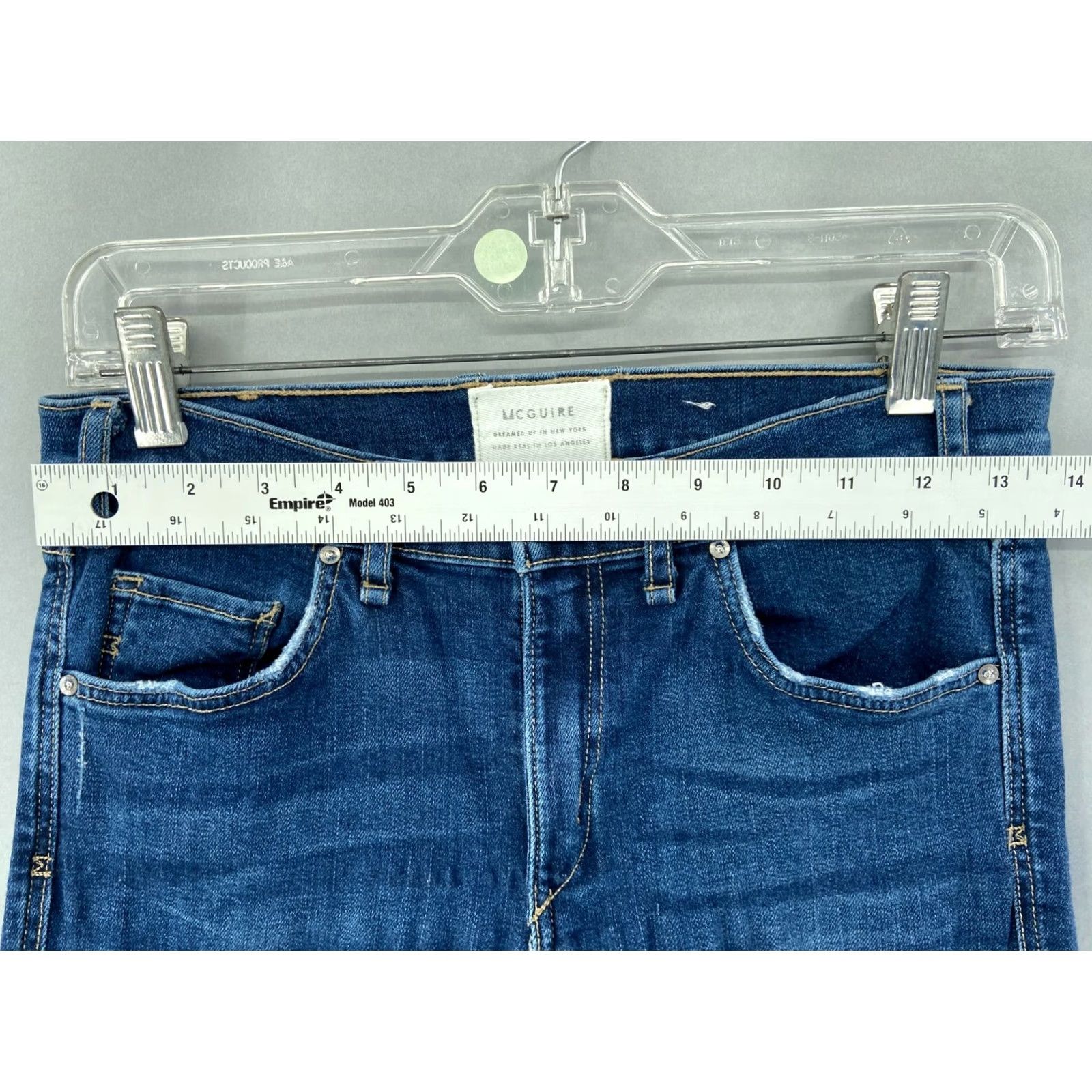 Vintage McGuire Jeans Womens Skinny High Waist Blue Medium Wash Stretch Newton 26 Size 26" / US 2 / IT 38 - 4 Thumbnail