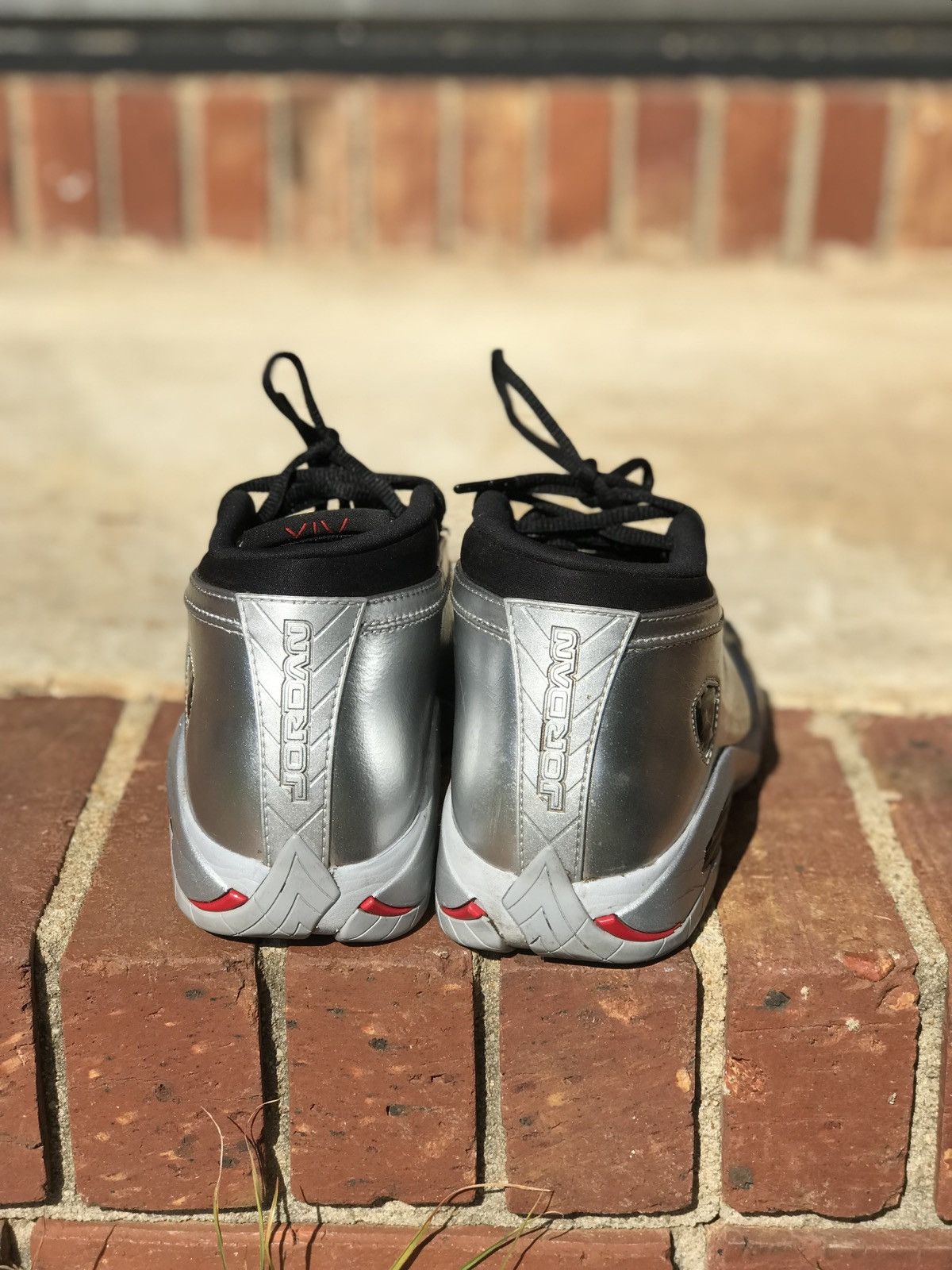 Jordan Brand Air Jordan Retro 14 Low Metallic Silver Women’s Size 8 /6.5Y Size US 8 / IT 38 - 4 Thumbnail