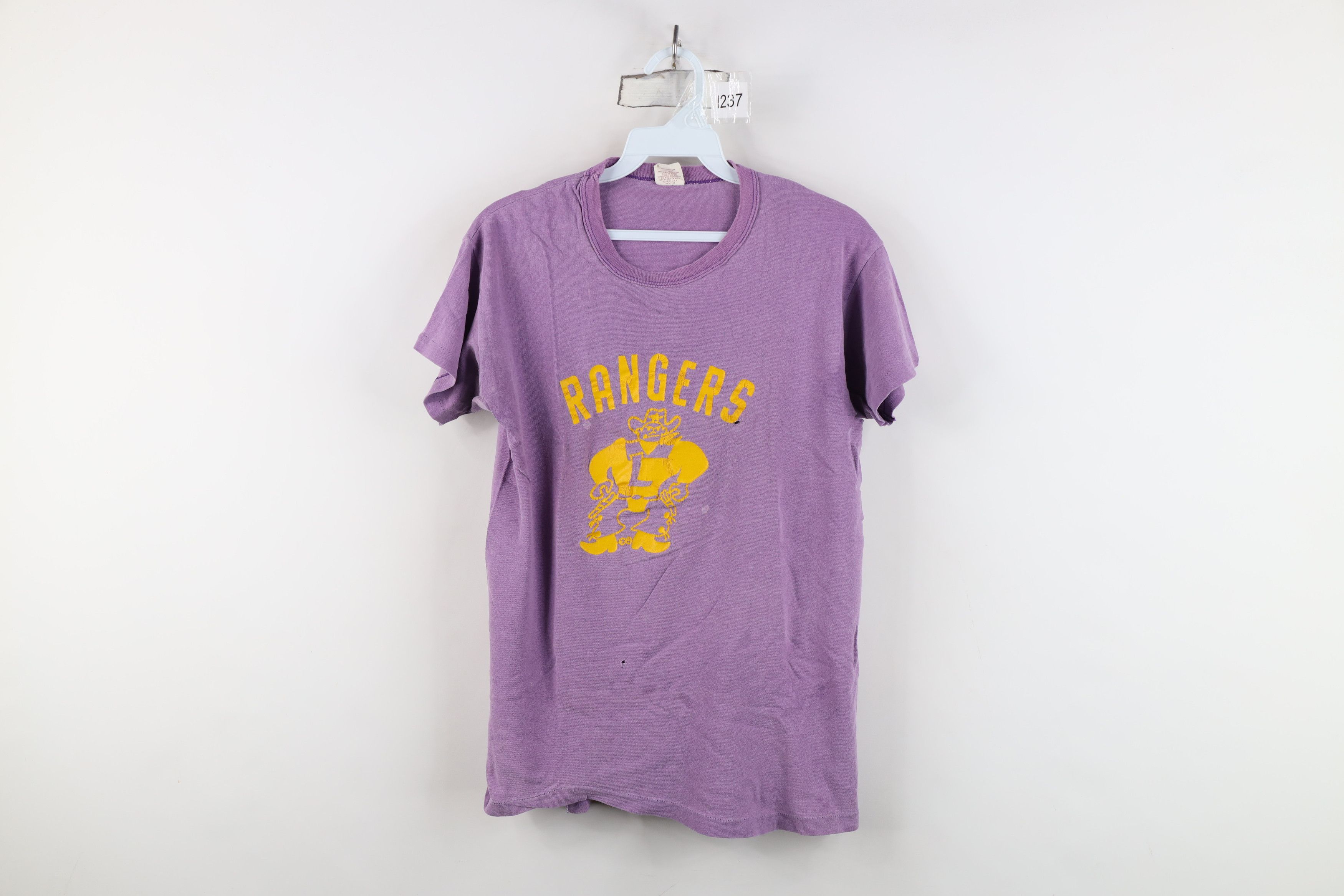 Russell Athletic Vintage 70s Russell Athletic Rangers T-Shirt Purple USA Size L / US 10 / IT 46 - 1 Thumbnail