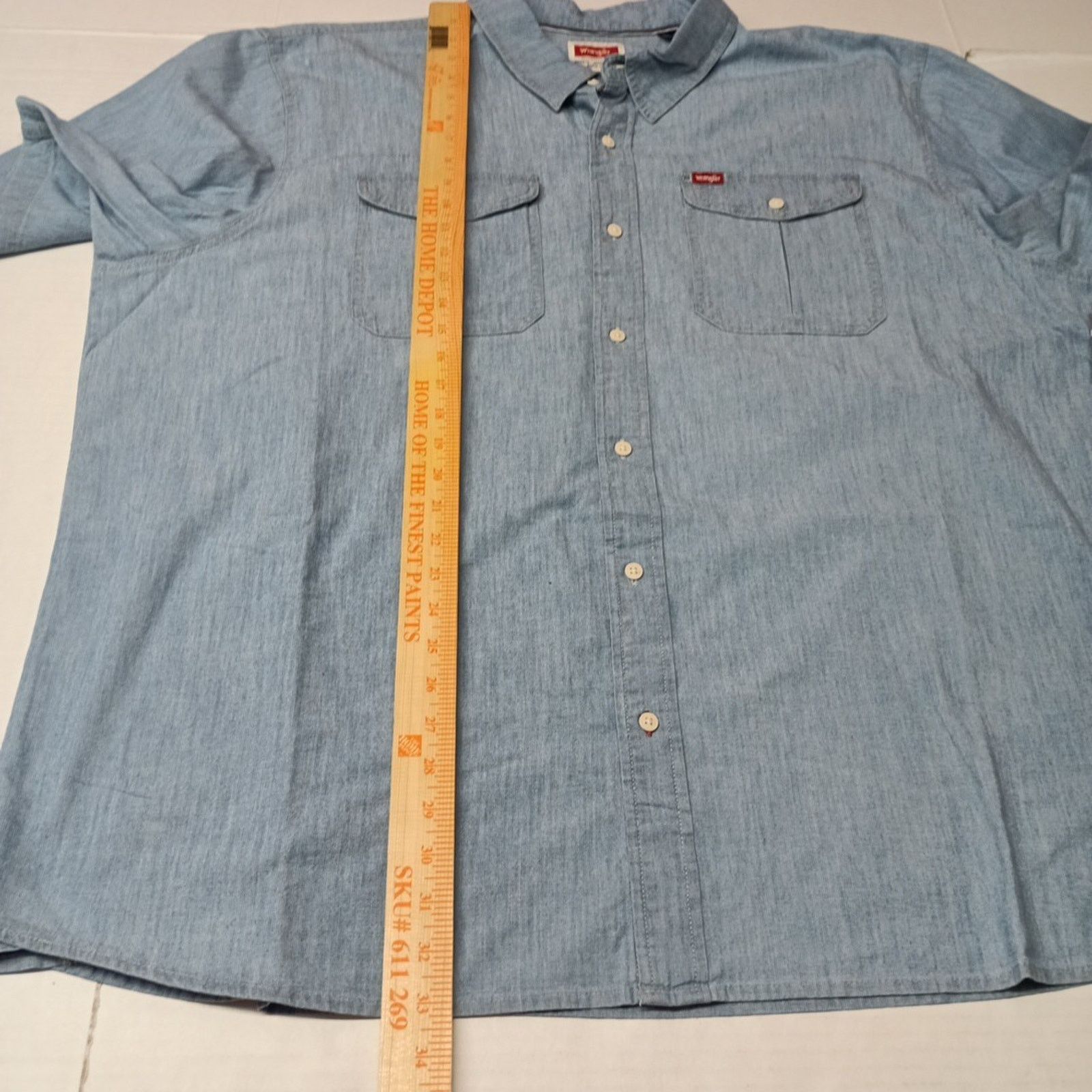 Wrangler Wrangler Men's Relaxed Woven Button Up Shirt Size 3XL Blue Size US XXL / EU 58 / 5 - 5 Thumbnail