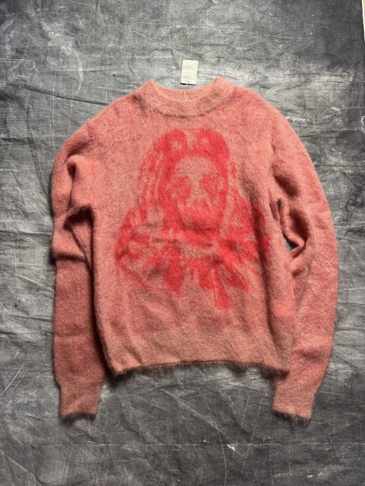 Saint Michael Born X Raised Clown Mohair Knit Sweater