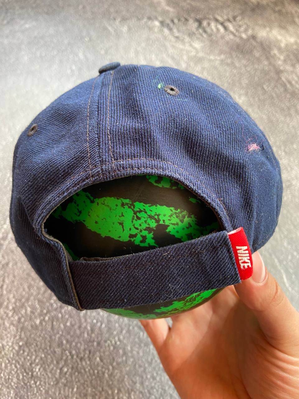 Vintage Vintage Nike big swoosh Y2K denim cap Size ONE SIZE - 3 Thumbnail