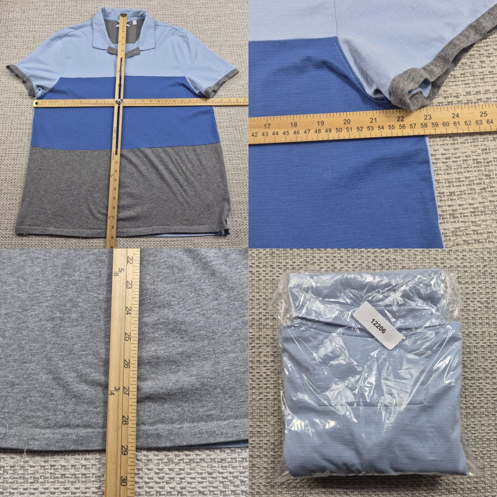 Calvin Klein Calvin Klein Liquid Touch Polo Shirt Mens XL Colorblock Cotton Knit Button Front Collared Short Sleeve Multicolor Size US XL / EU 56 / 4 - 8 Thumbnail