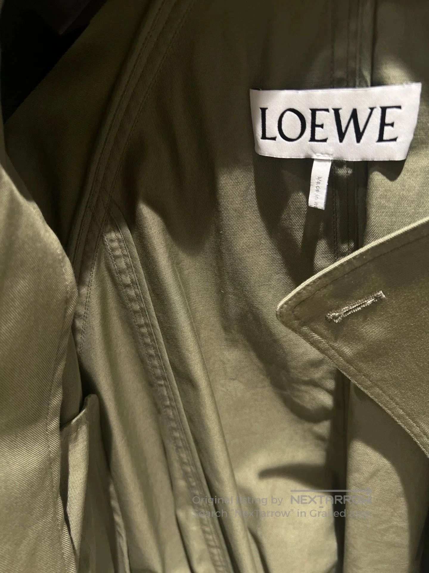 Loewe LOEWE Khaki Short Trench Jacket. Size US XS / EU 42 / 0 - 8 Thumbnail