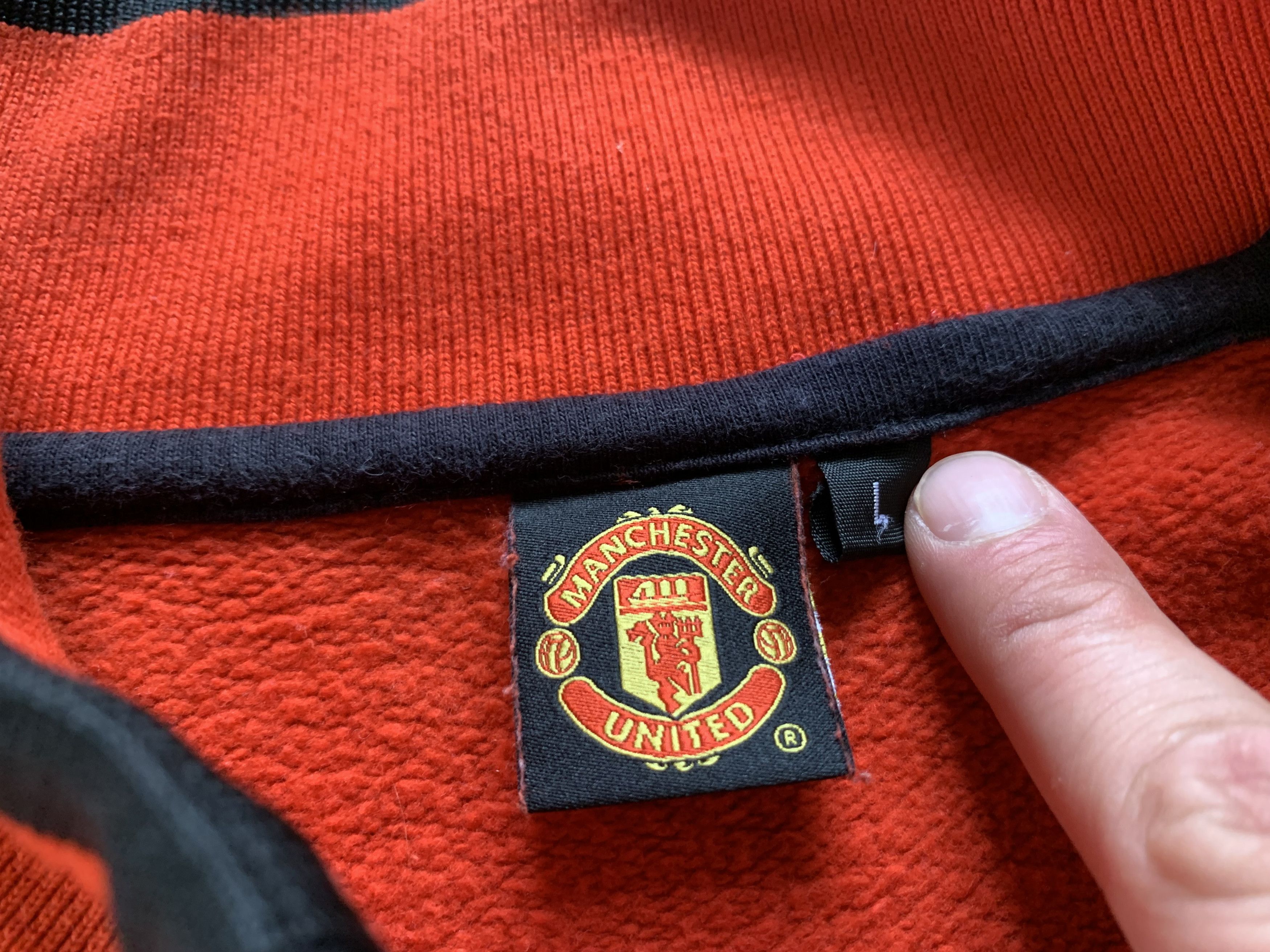 Vintage Vintage Manchester United 1/4 Zip Pullover Sweatshirt Size US L / EU 52-54 / 3 - 6 Thumbnail