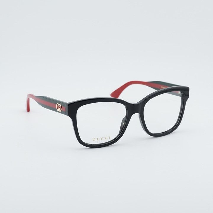Gucci Gucci GG0038ONN 001 Eyeglasses Black 54mm Square Frame Size ONE SIZE - 5 Thumbnail