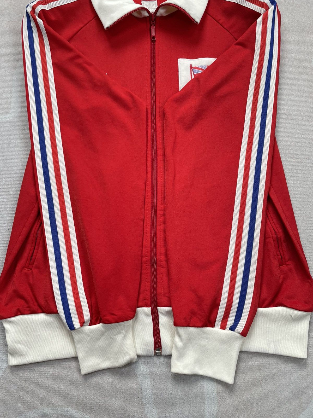 Adidas VINTAGE ADIDAS GREAT BRITAIN TRACKTOP Size US L / EU 52-54 / 3 - 11 Thumbnail