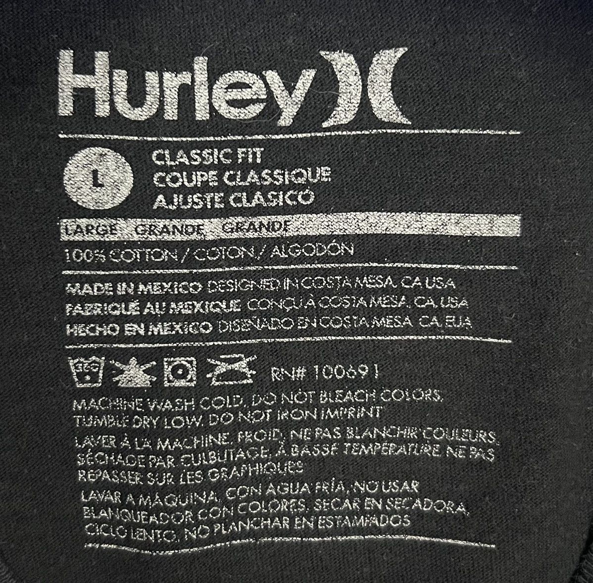 Hurley × Vintage Hurley Shirt Adult Mens White Spell Out Logo Size US L / EU 52-54 / 3 - 7 Thumbnail