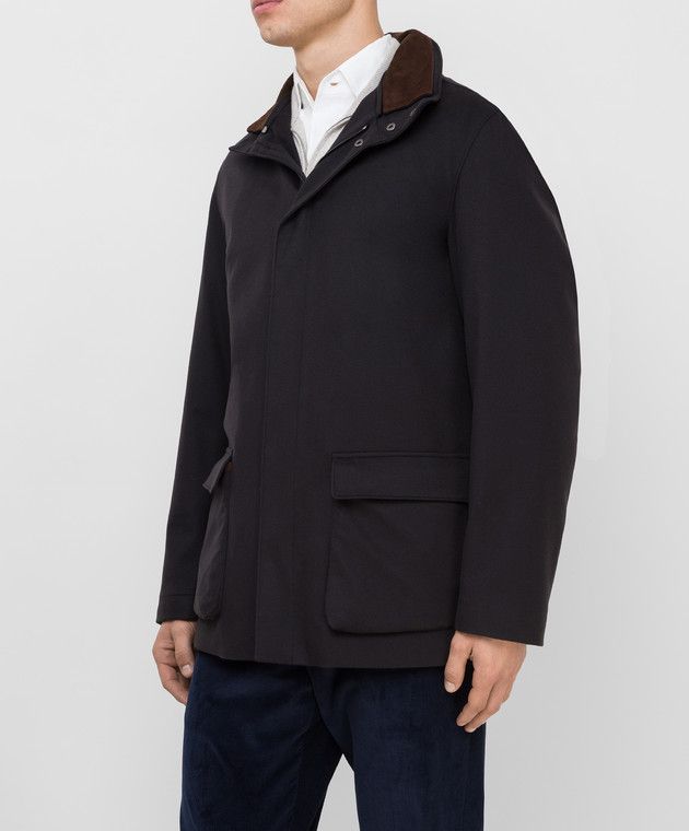 Loro Piana o1srvl11e0526 FAG3180 Winter Voyager Over Coat in Black Size US S / EU 44-46 / 1 - 3 Thumbnail
