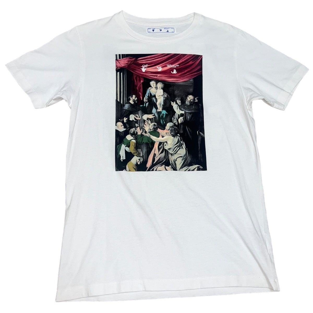 image of Off White White Caravaggio Painting S/s Over T-Shirt, Men's (Size Large)