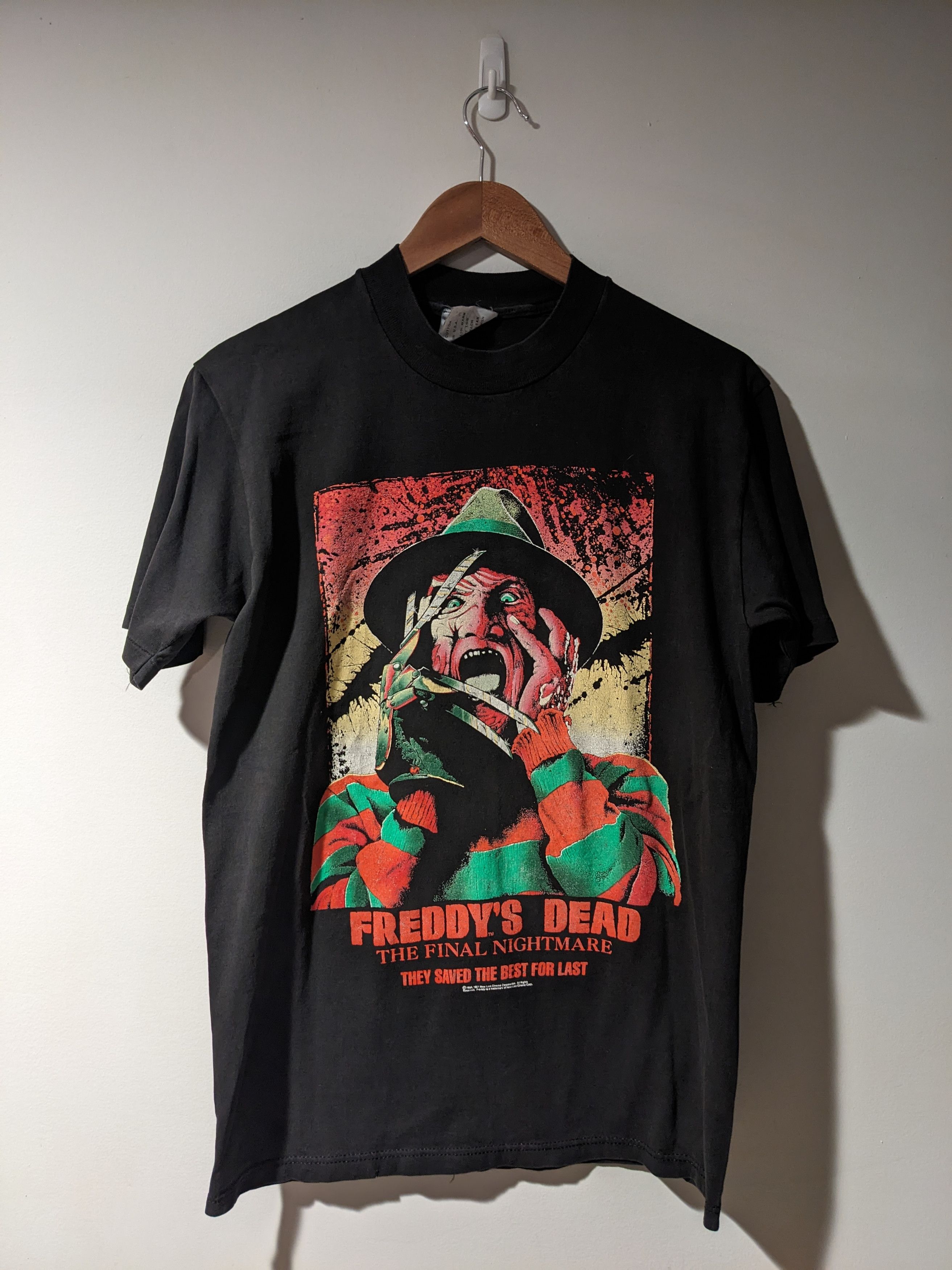 Vintage Vintage 1984 Freddy's Dead The Final Nightmare T-Shirt Size US M / EU 48-50 / 2 - 1 Thumbnail