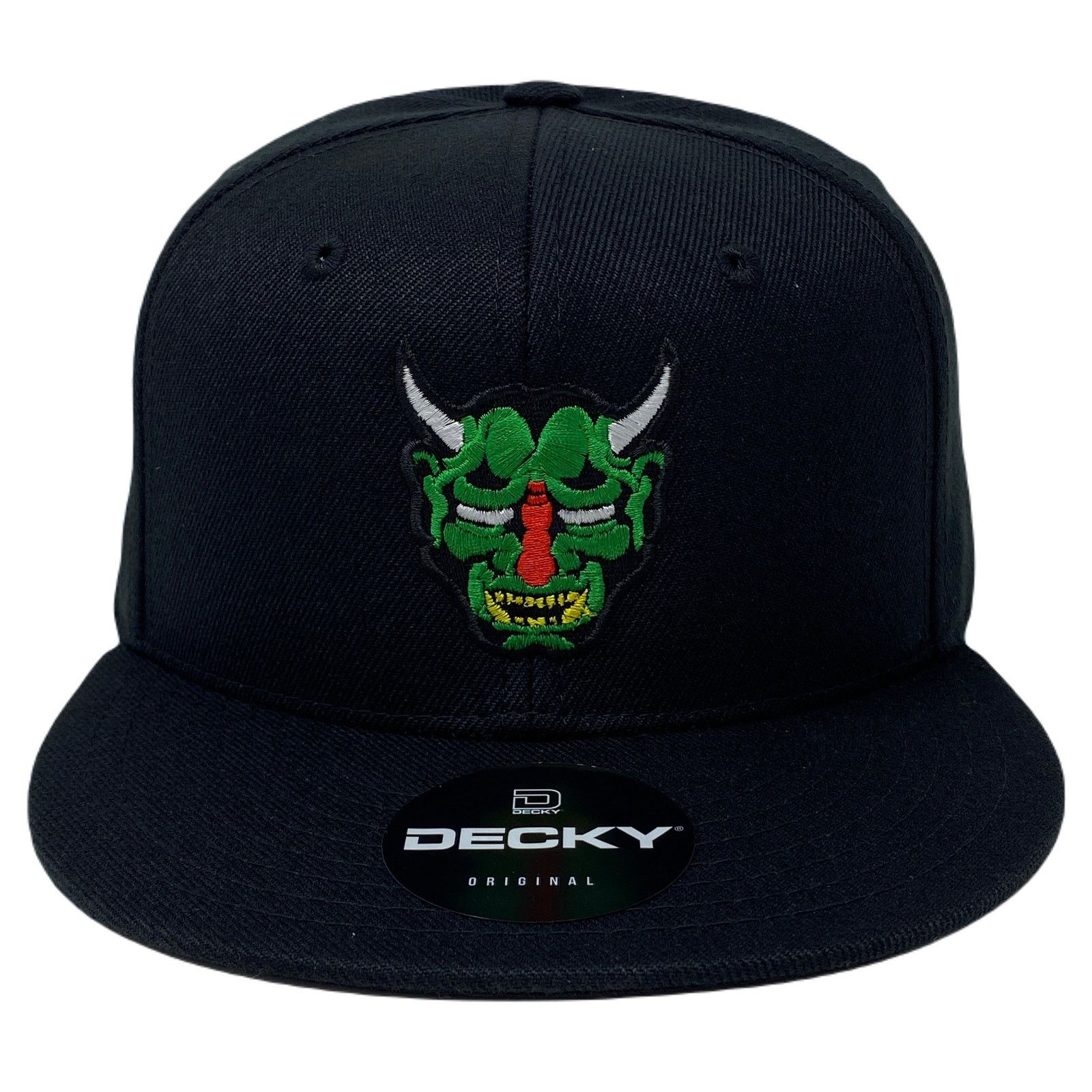 Other Oni Mask Green Snapback Hat All Black Size ONE SIZE - 3 Thumbnail