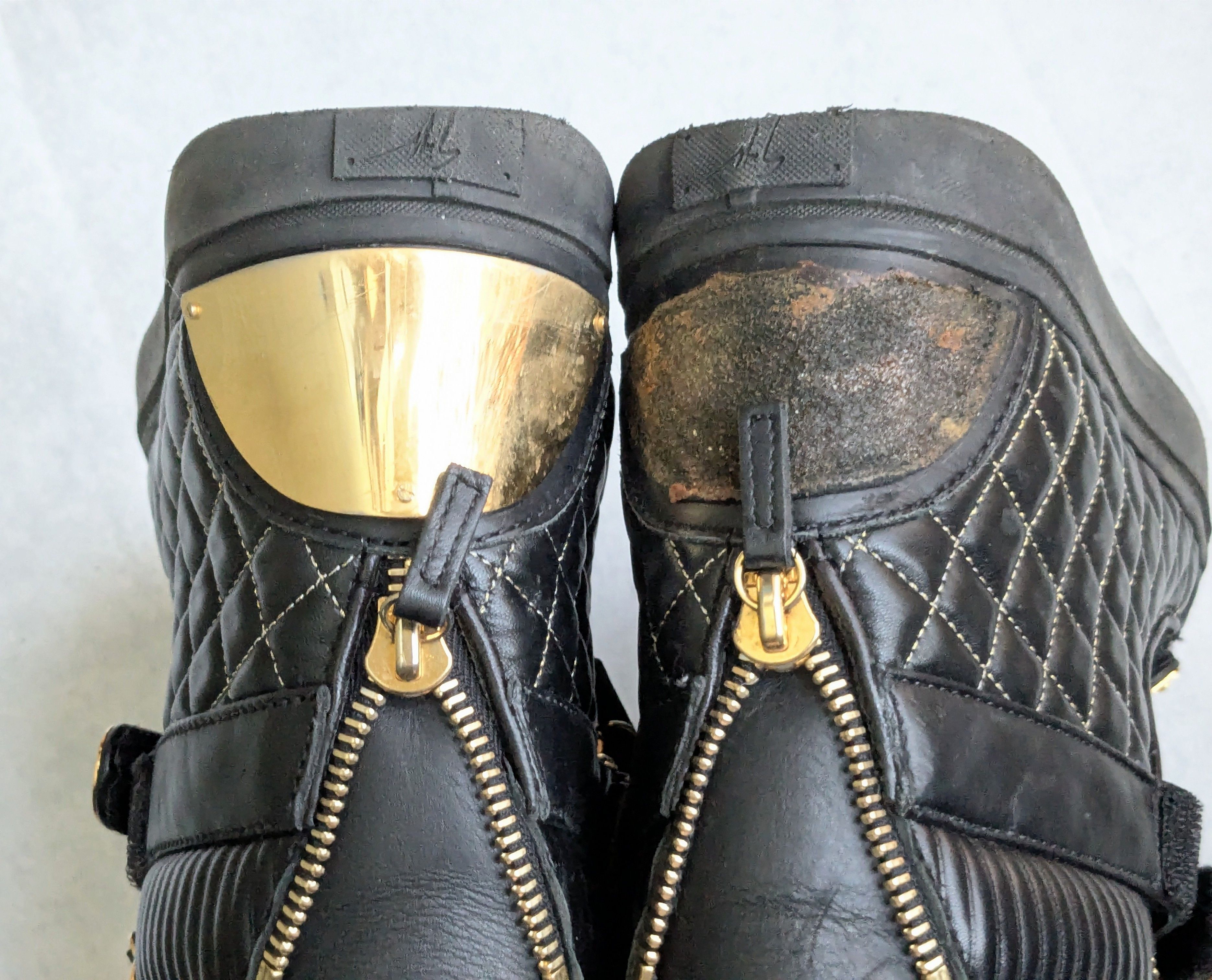 Giuseppe Zanotti Giuseppe Zanotti Sneakers Black Gold 13 46 High Tops Leather Size US 13 / EU 46 - 12 Thumbnail