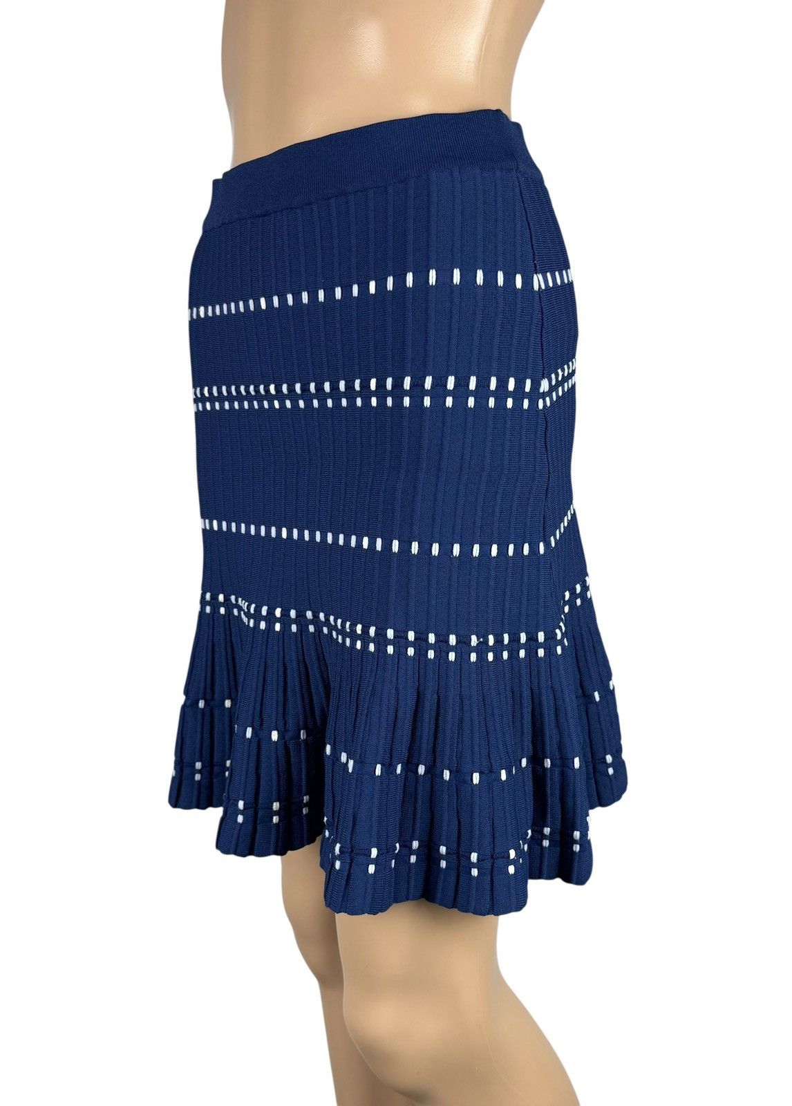 Sandro Sandro Mini Skirt Knit Pleated Polyamide-Viscose size T1 Size 25" / US 0 / IT 36 - 4 Thumbnail