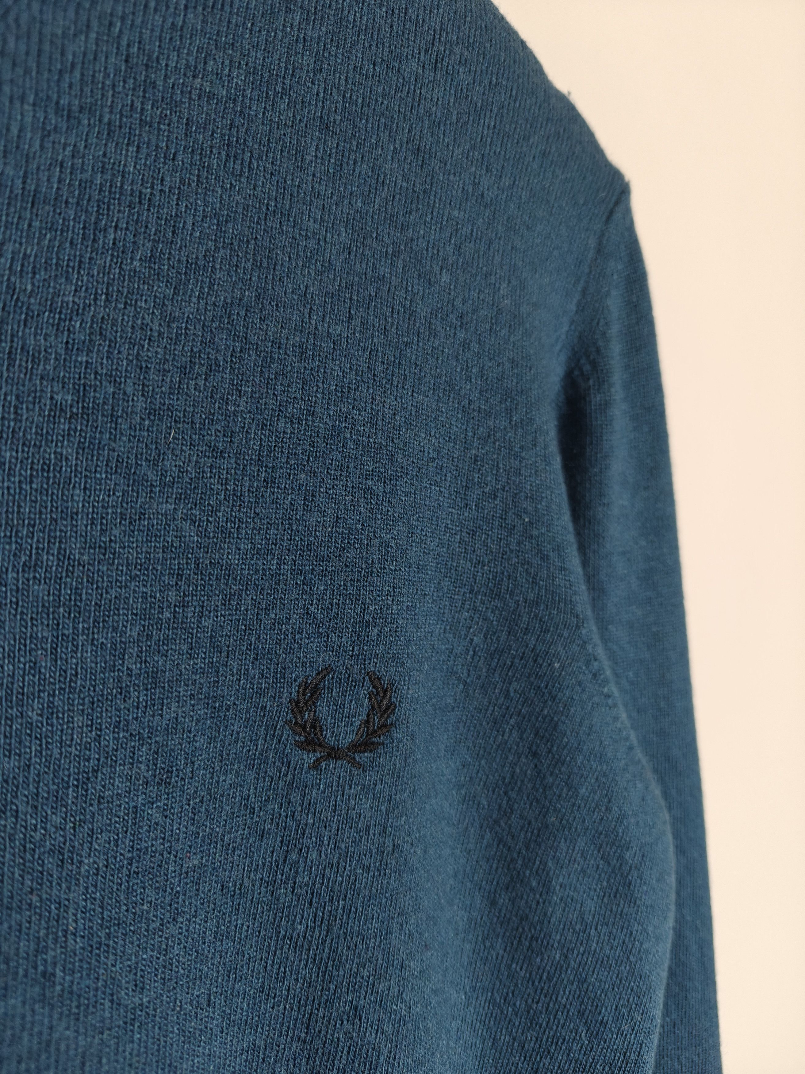 Fred Perry Fred Perry Wool Sweater Blue Pullover Small Logo size L Size US L / EU 52-54 / 3 - 6 Thumbnail