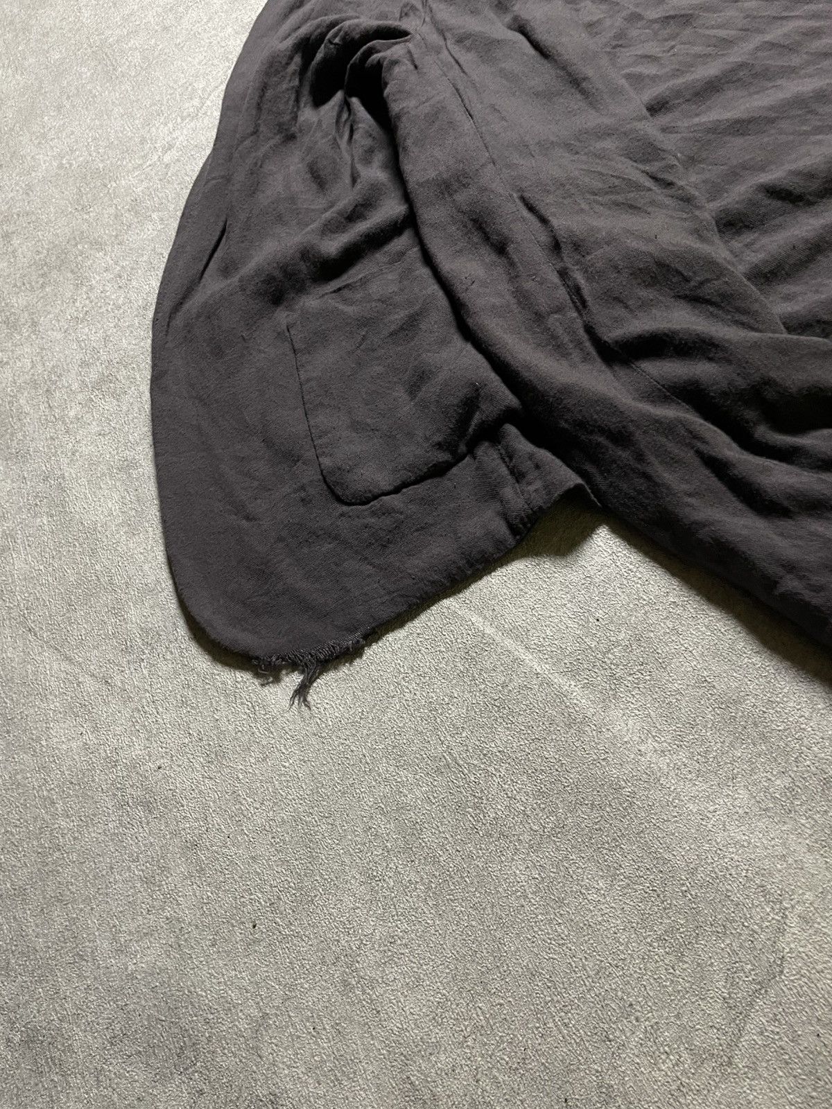 14th Addiction 14th Addiction Black Linen Blazer — Raw Edge Cut Size US M / EU 48-50 / 2 - 11 Thumbnail