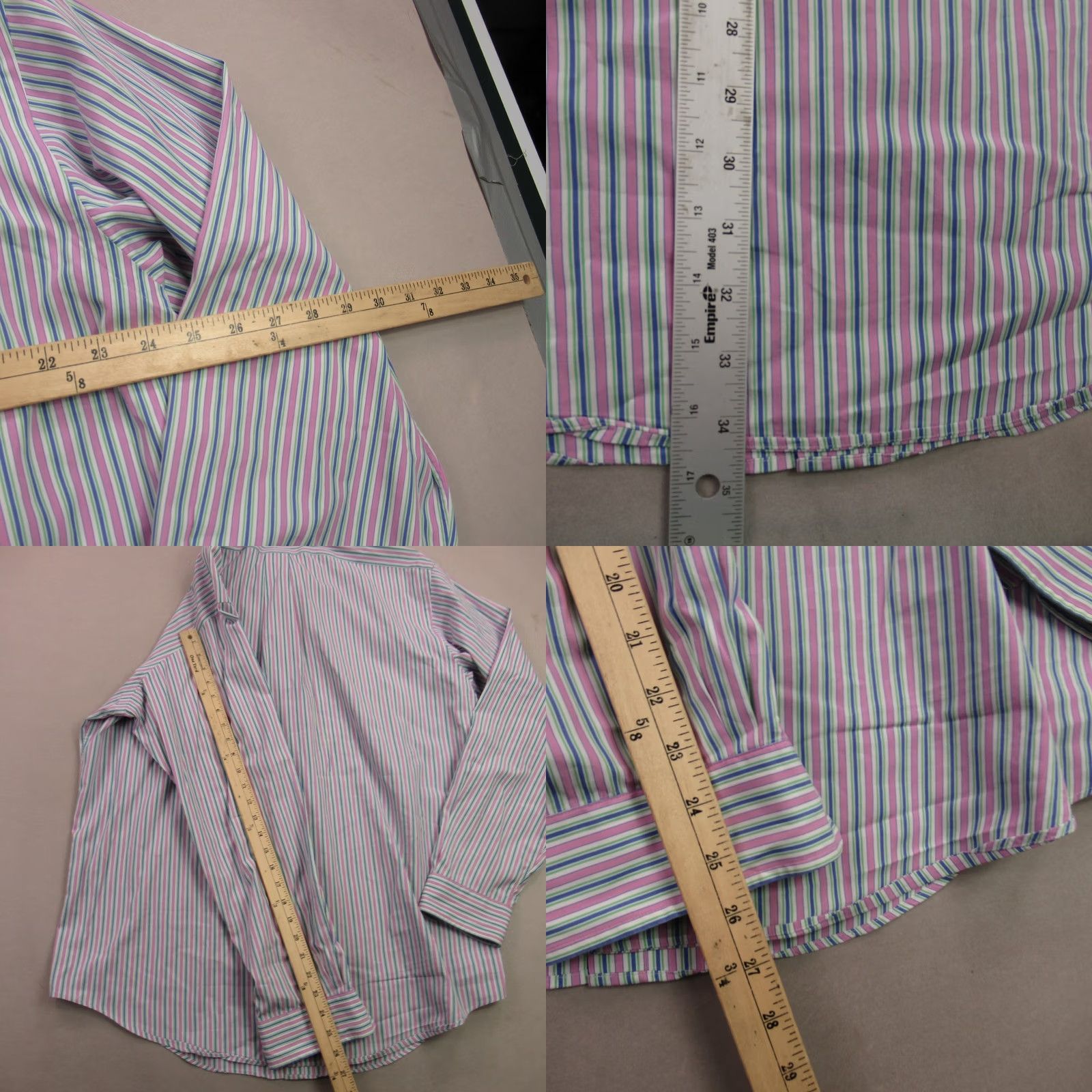 Polo Ralph Lauren Ralph Lauren Shirt Mens 16.5 Long Sleeve Button Front Stripes Classic Fit Shirt Size US L / EU 52-54 / 3 - 8 Thumbnail