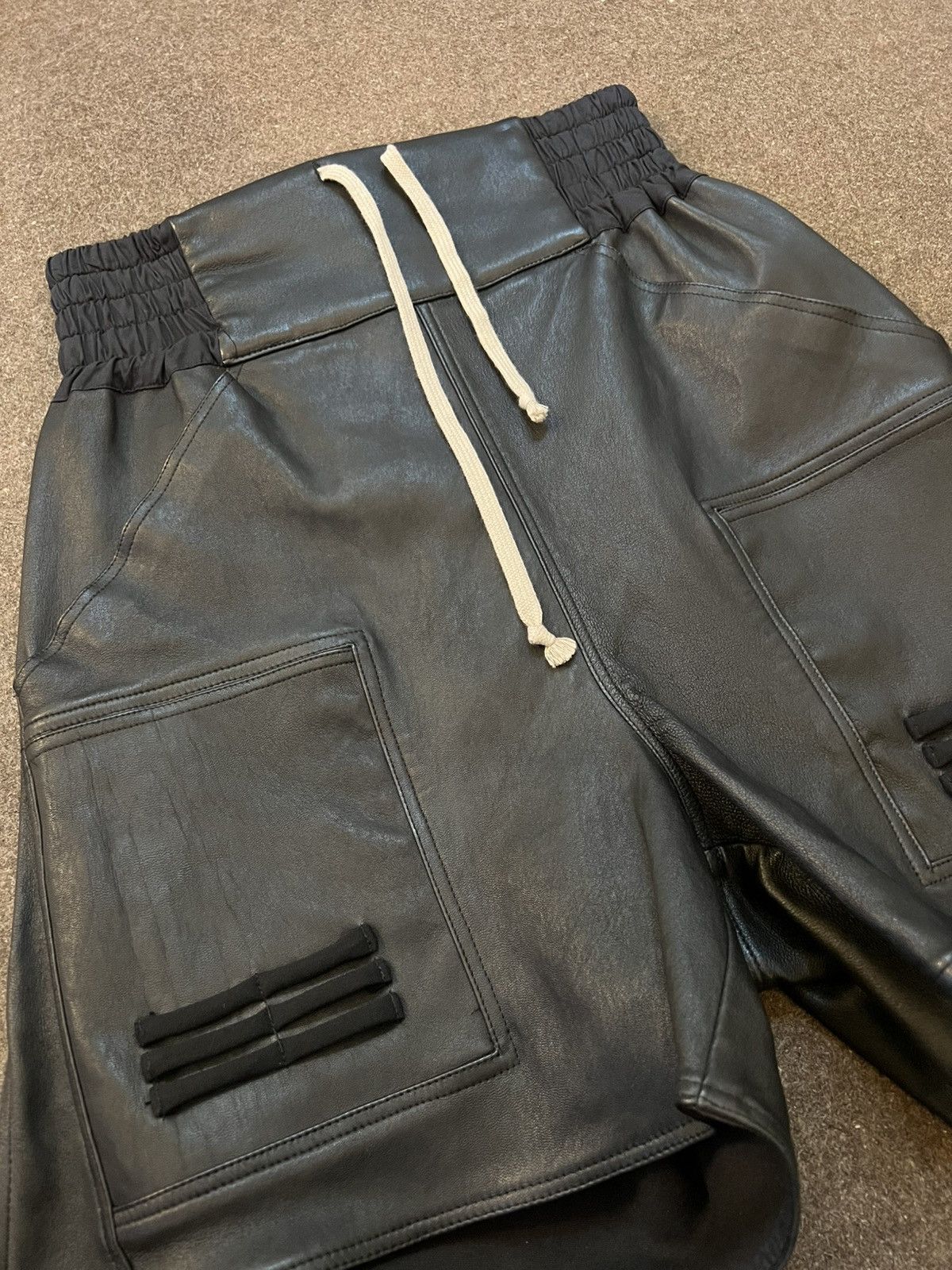 Rick Owens Rick Owens FW14 Moody Leather Boxing Shorts Size US 28 / EU 44 - 3 Thumbnail