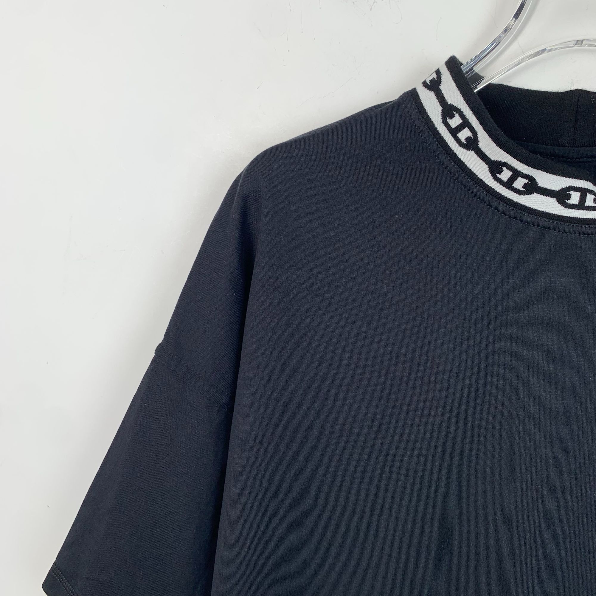 Hermes H14310 Hermès Paris Black Cotton Chain Detail T-Shirt Dress Size XXS / US 00 / IT 34 - 3 Thumbnail