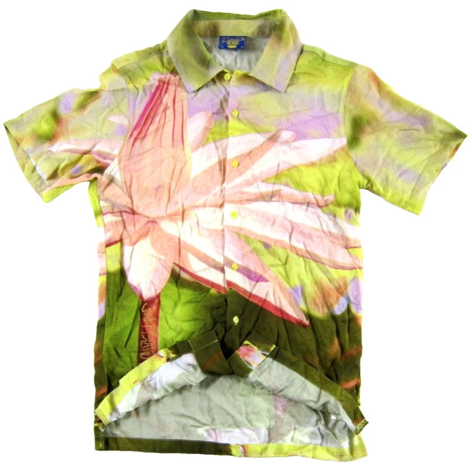 Pinko Coney Island Picnic Shirt Men S Floral Short Sleeve Button-Up Hawaiian Rayon Pink Green Floral Pattern, Vintage? No, Regular Fit, 100% rayon, White? Size US S / EU 44-46 / 1 - 4 Thumbnail