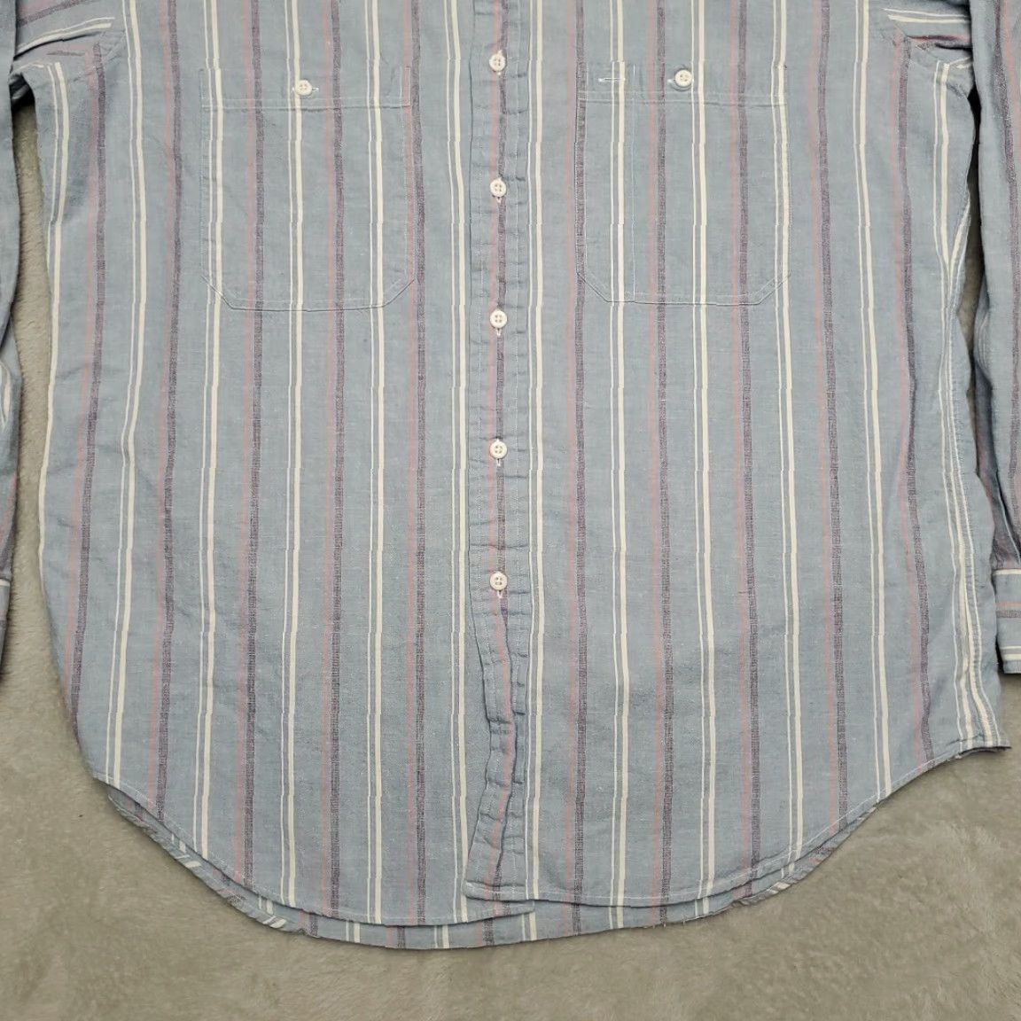 Eddie Bauer VINTAGE Eddie Bauer Shirt Mens L Blue Striped 100% Cotton Button-Up Casual Shirt Mens L Blue Striped 100% Cotton Button-Up Casual Size US L / EU 52-54 / 3 - 2 Thumbnail