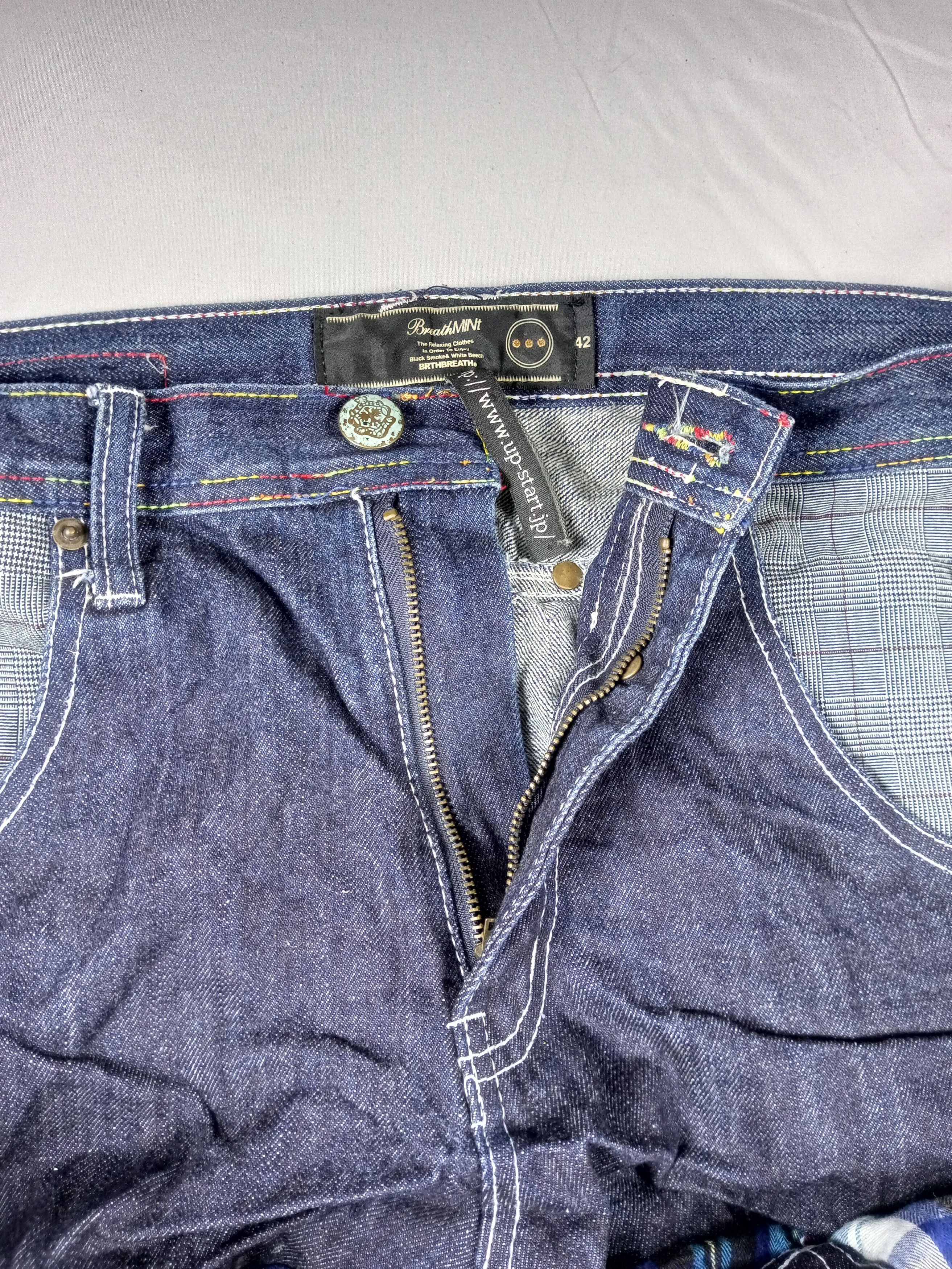 Japanese Brand BreathMINT Double Waist Japan Raw Denim Y2K Size US 32 / EU 48 - 21 Thumbnail