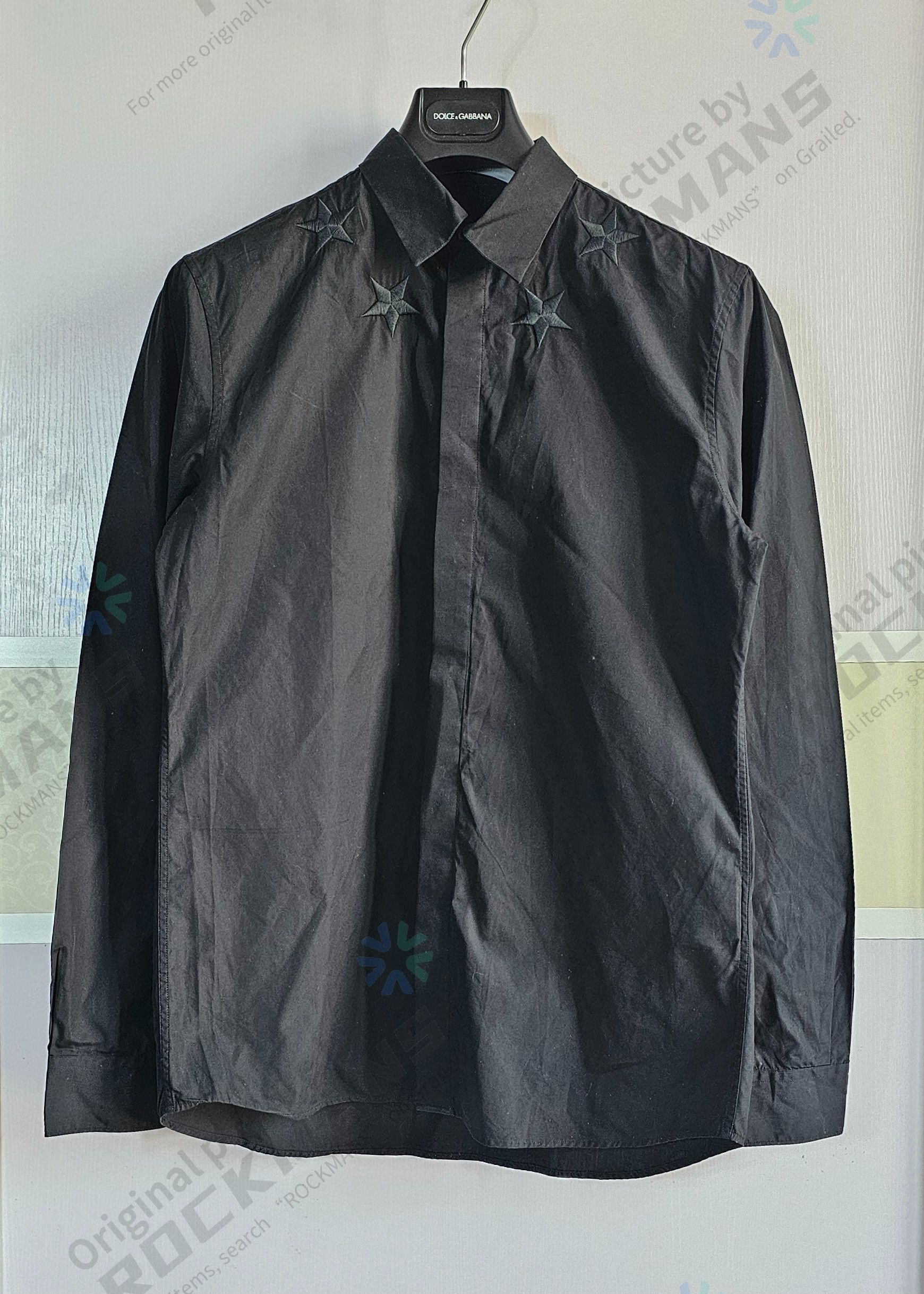 Givenchy Givenchy Classic Black Star Embroidered Shirts Size 41 Size US M / EU 48-50 / 2 - 1 Thumbnail