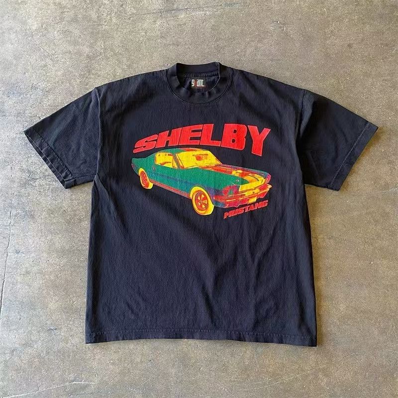 Japanese Brand × Vintage Black street washed retro sports car print t-shirt Size US M / EU 48-50 / 2 - 1 Thumbnail