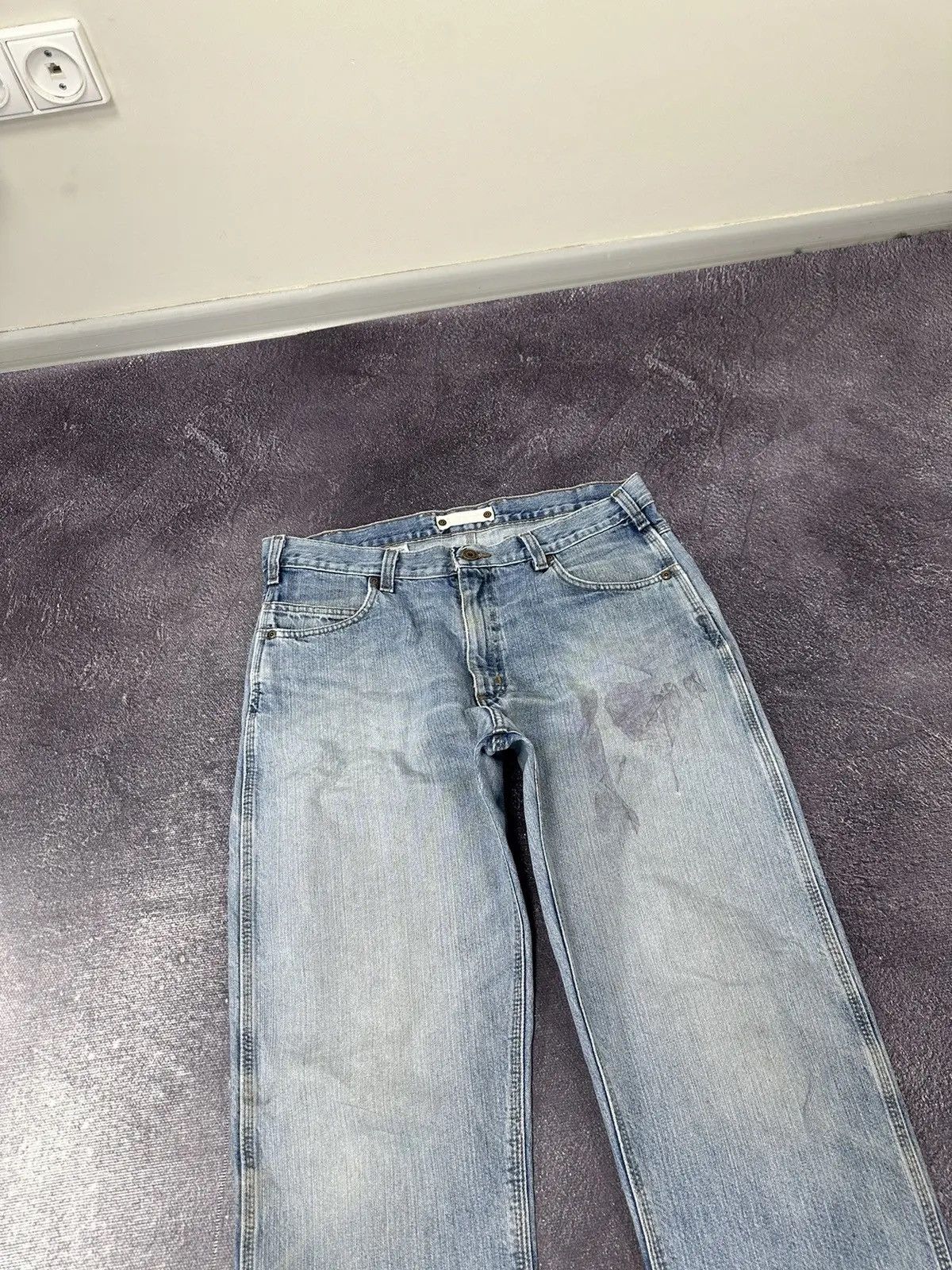 Carhartt × Vintage Vintage 90s Carhartt Light Blue Denim Work Hype Baggy Jeans Size US 36 / EU 52 - 10 Thumbnail