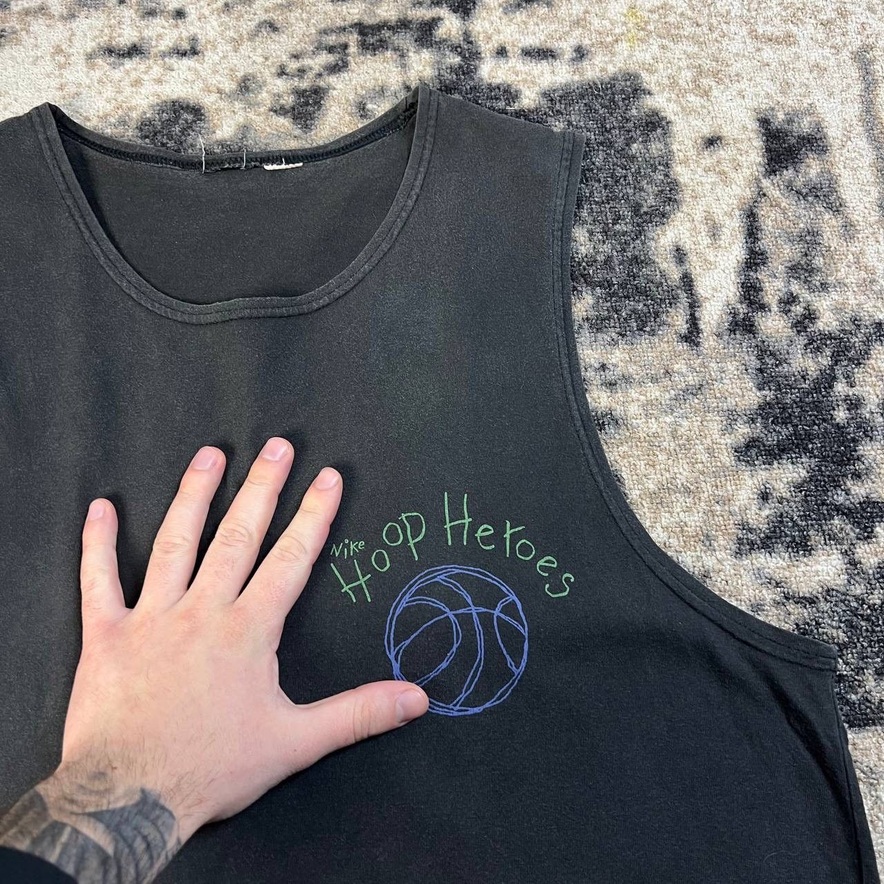 Nike Nike Hoop Heroes Vintage Y2K Big Logo Faded Tank Top Size US XL / EU 56 / 4 - 6 Thumbnail