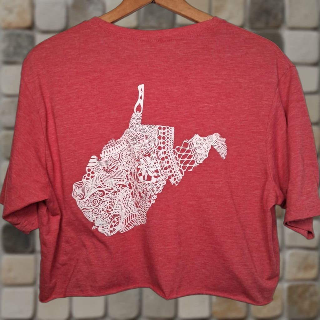 Next Level Next Level Woman T-Shirt Cropped Red Helvetia WV West Virginia Swiss Heritage Graphic Crew Neck Short Sleeve L Shirt Size L / US 10 / IT 46 - 1 Thumbnail