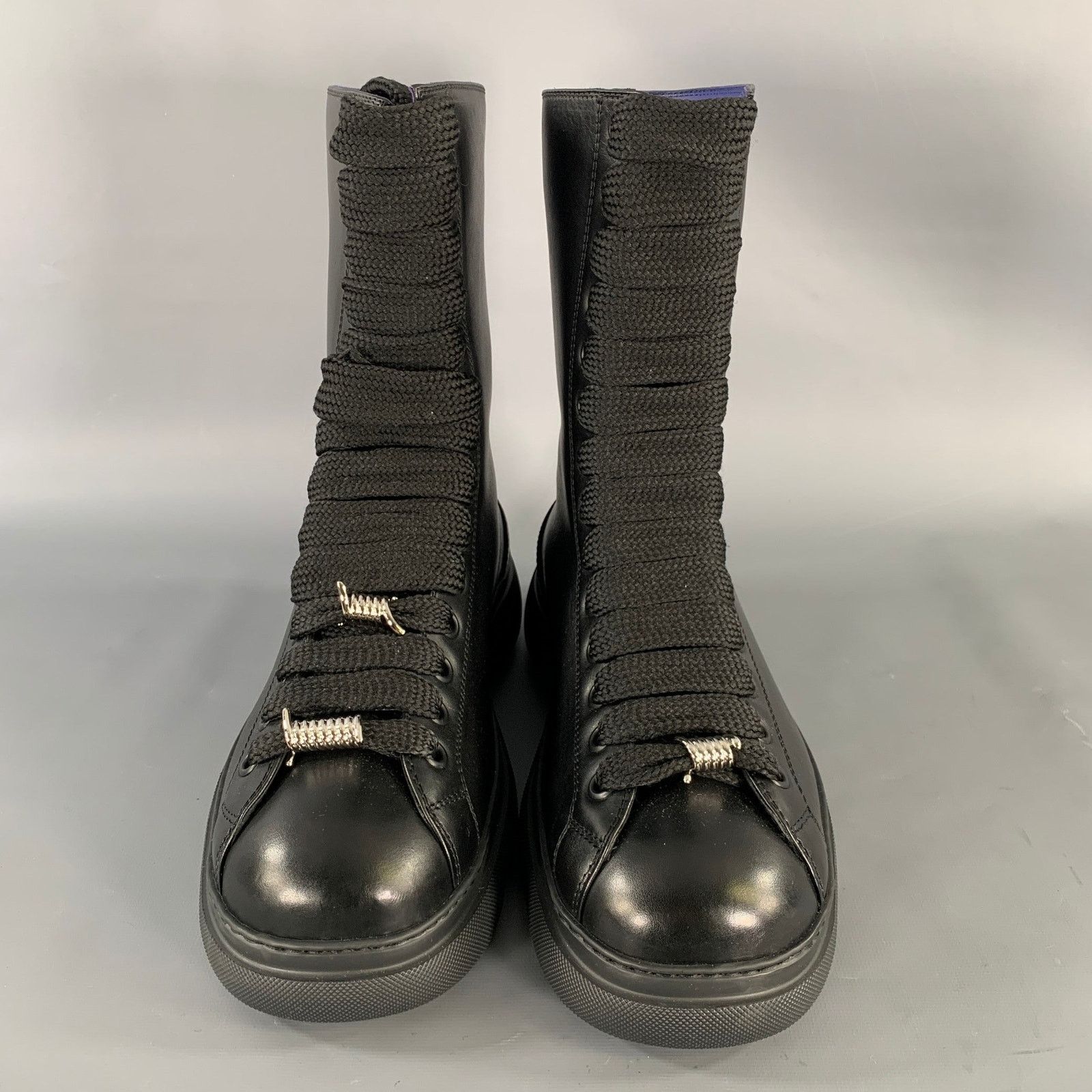 Burberry BURBERRY Size 10 Black Leather Lace Up Boots Size US 10 / EU 43 - 3 Thumbnail