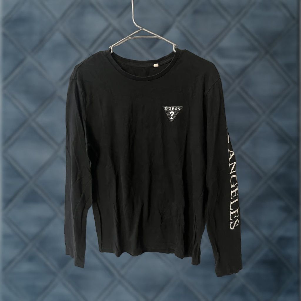 Guess Guess Logo Long Sleeve Graphic Tee Size Large Black Size US L / EU 52-54 / 3 - 1 Thumbnail
