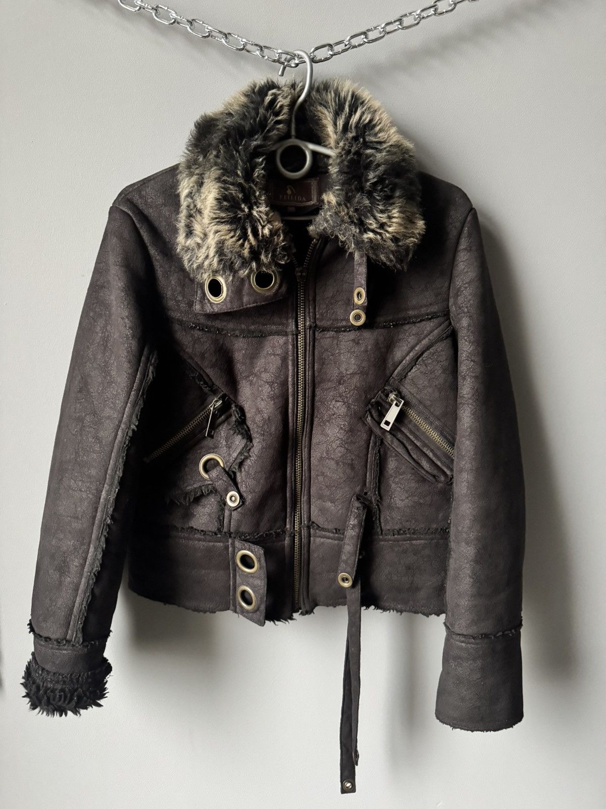 If Six Was Nine Rare fur fuzzy gothic bomber jacket if six was nine style Size M / US 6-8 / IT 42-44 - 1 Thumbnail