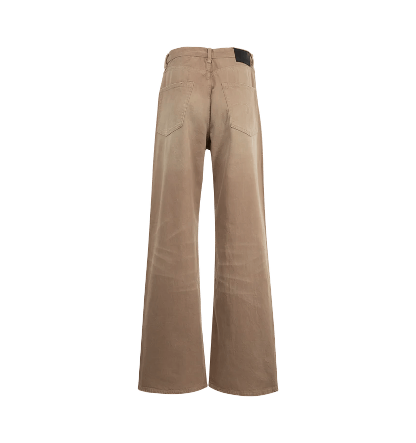 R13 o1h1sh11225 Damon Pleated Wide Leg Jean in Beige Size US 28 / EU 44 - 2 Thumbnail
