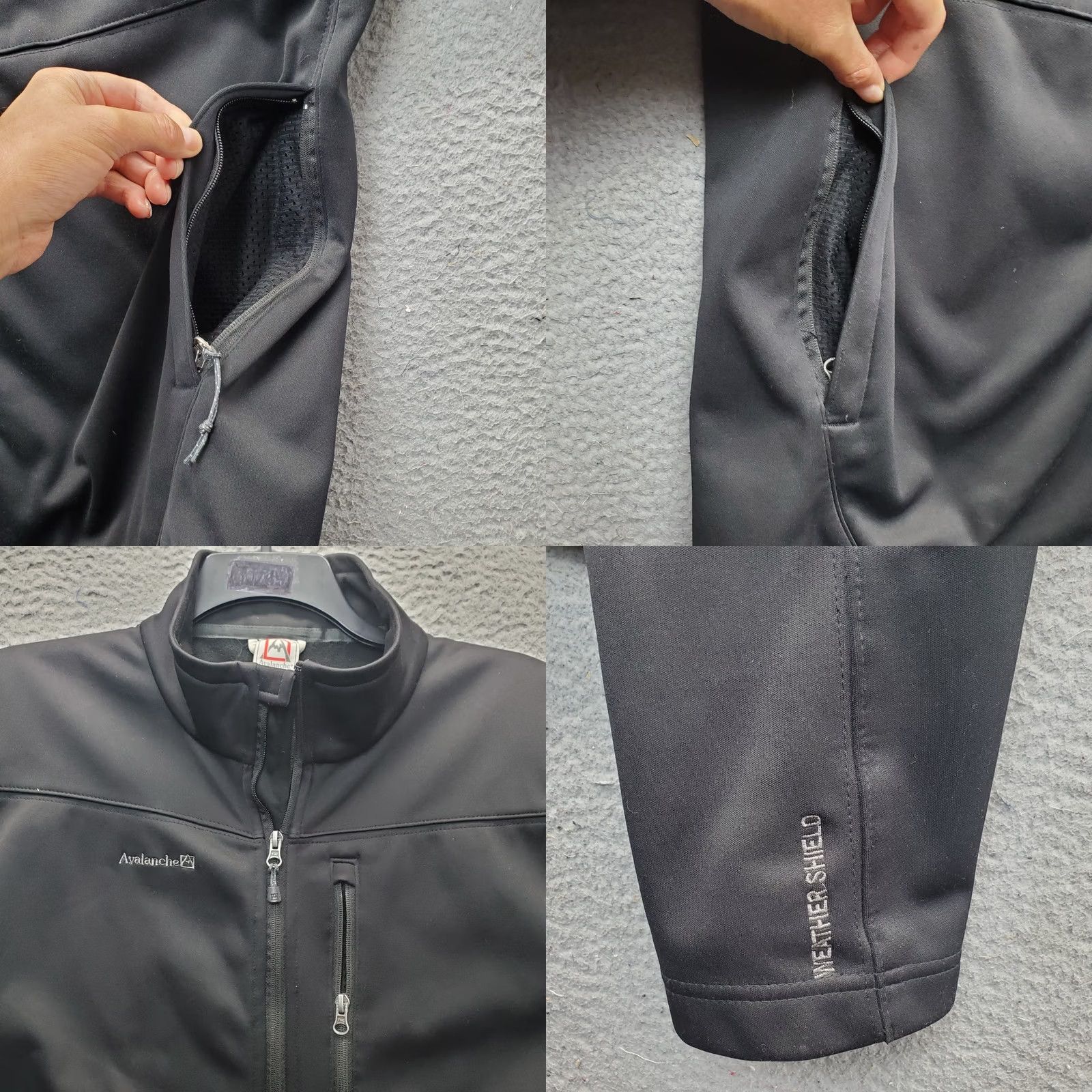 Avalanche Avalanche Weather-Shield Jacket Mens XL Black Fleece Lined Soft Shell Full Zip Size US XL / EU 56 / 4 - 8 Thumbnail