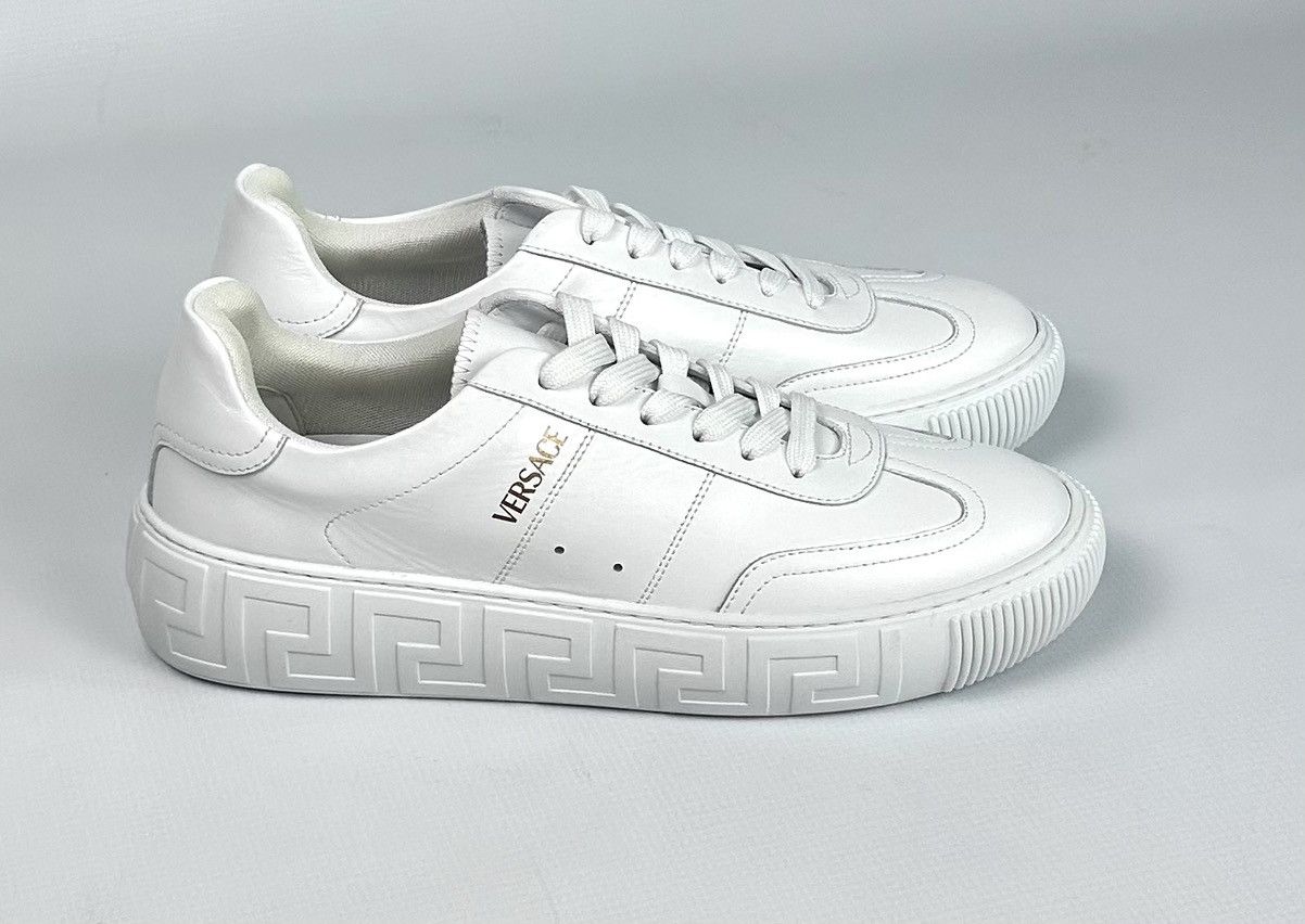 Versace Versace Greca White Leather Sneakers Men US 10 EU 43 Size US 10 / EU 43 - 8 Thumbnail