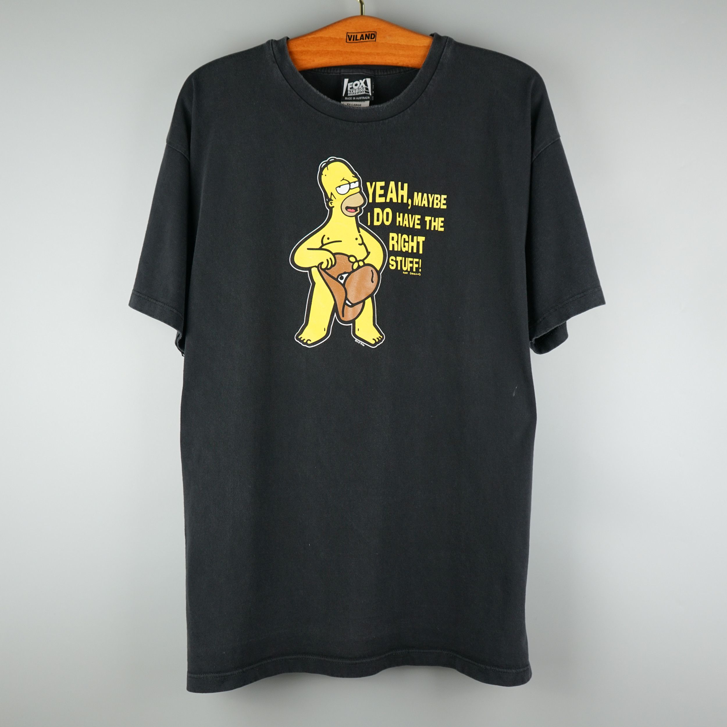 Cartoon Network × The Simpsons × Vintage Vintage 1999 Naked Homer Simpson T-Shirt Size US XL / EU 56 / 4 - 1 Thumbnail