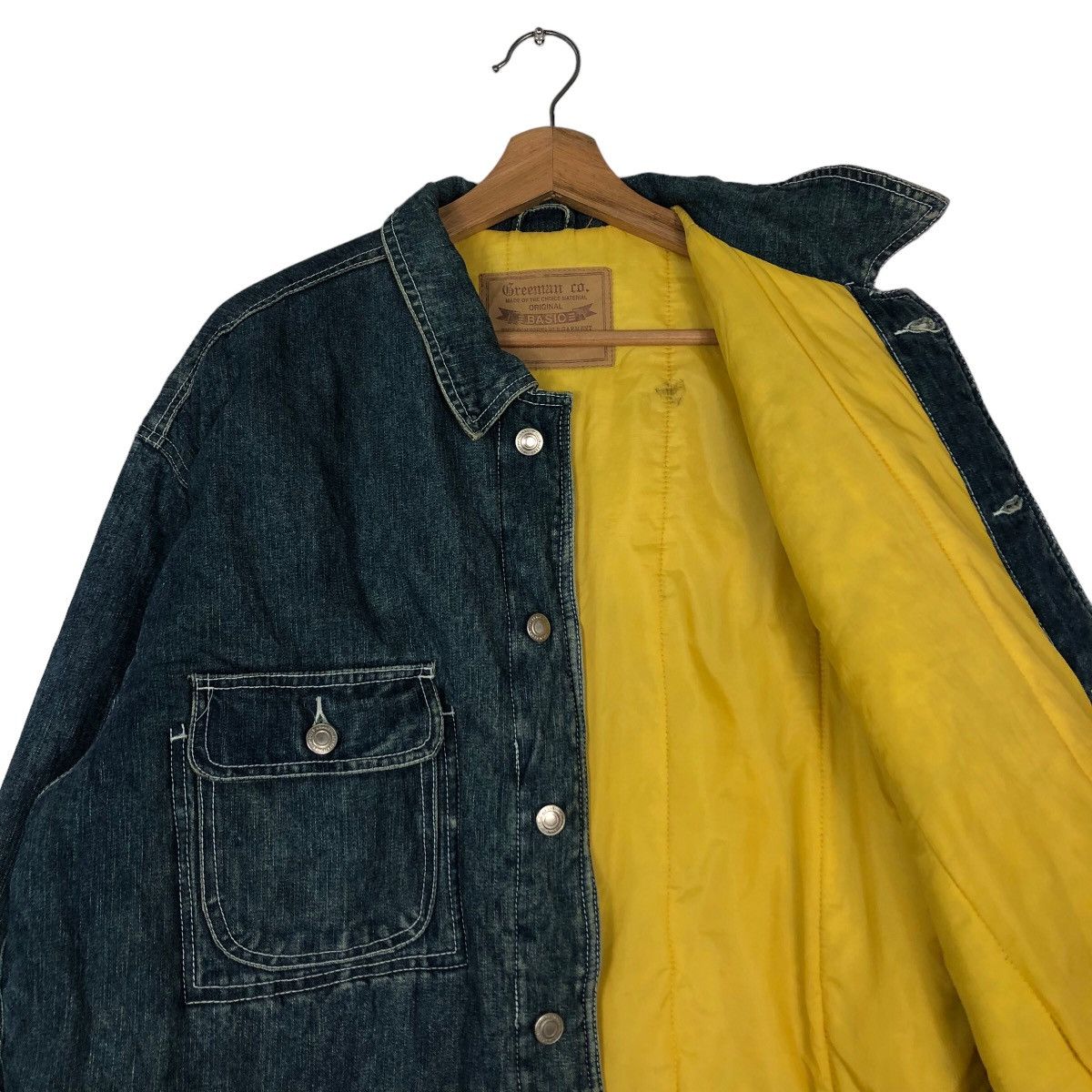 Vintage 🔥Vintage Denim Chore Jacket Multi Pocket Greeman Co. Japan Size US L / EU 52-54 / 3 - 12 Thumbnail