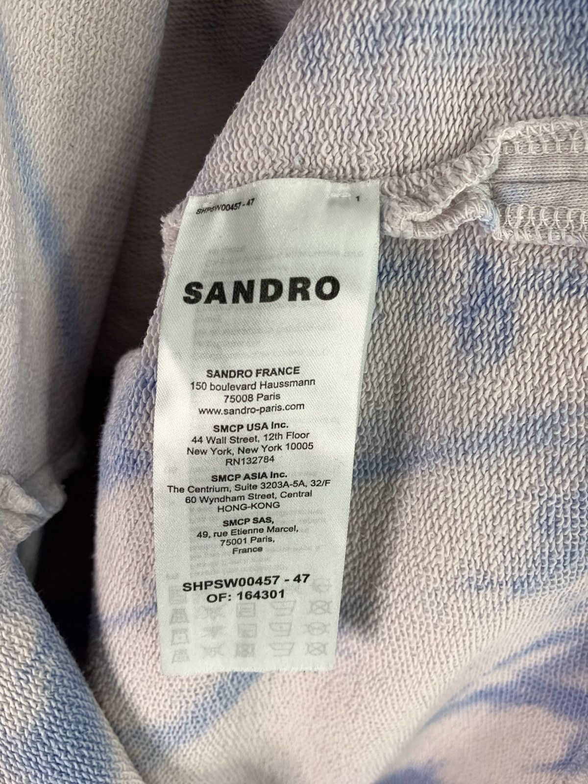 Designer × Sandro Sandro Sudadera Hoodie Tie Dye Azul Marino M Size Size US M / EU 48-50 / 2 - 11 Thumbnail